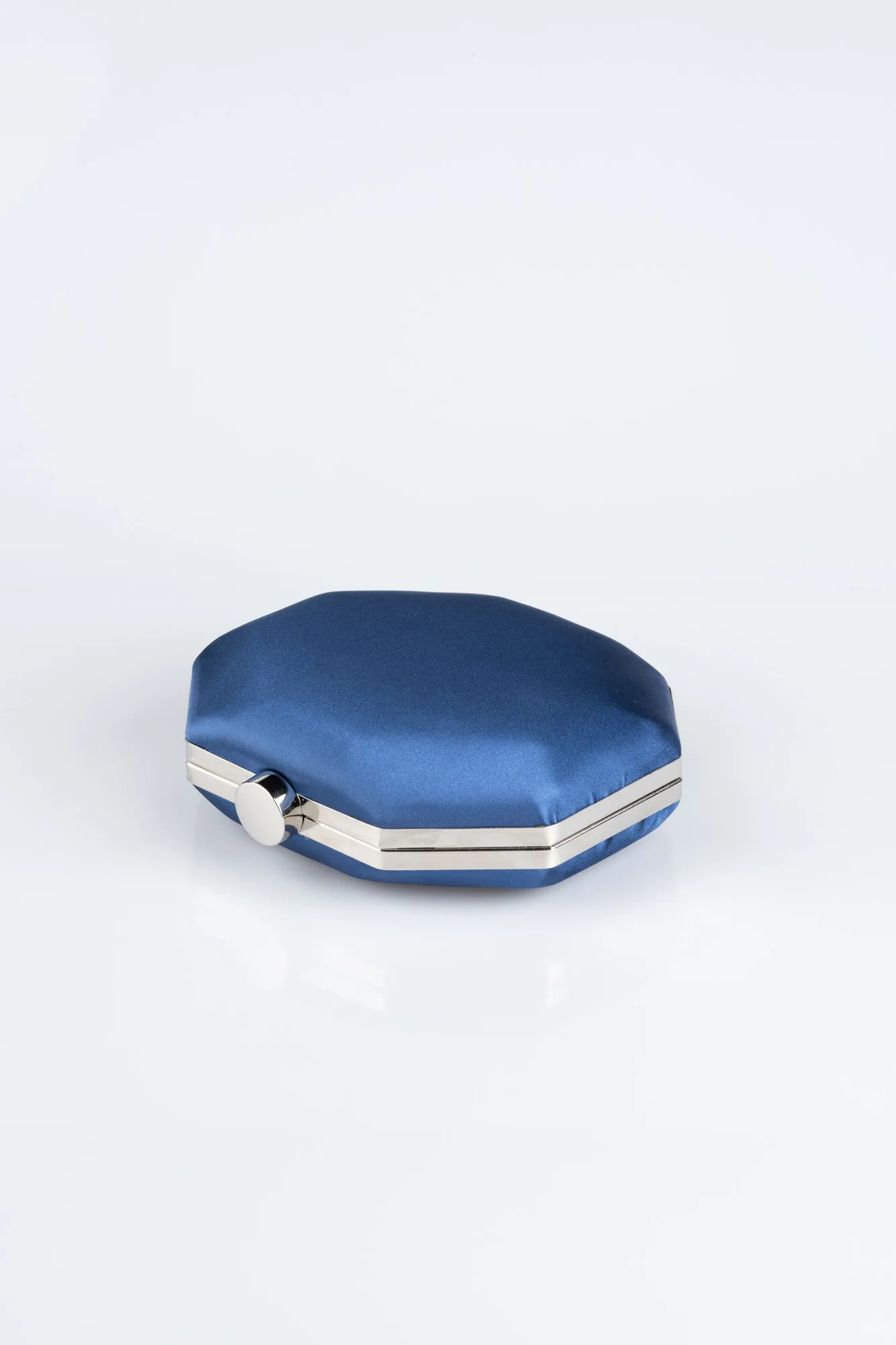 Navy Blue-Satin Box Bag V748