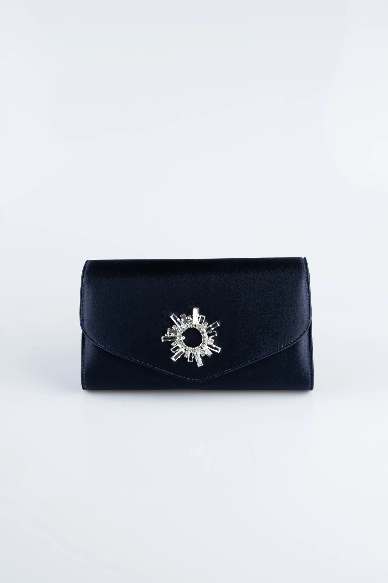 Navy Blue-Satin Night Bag KC288