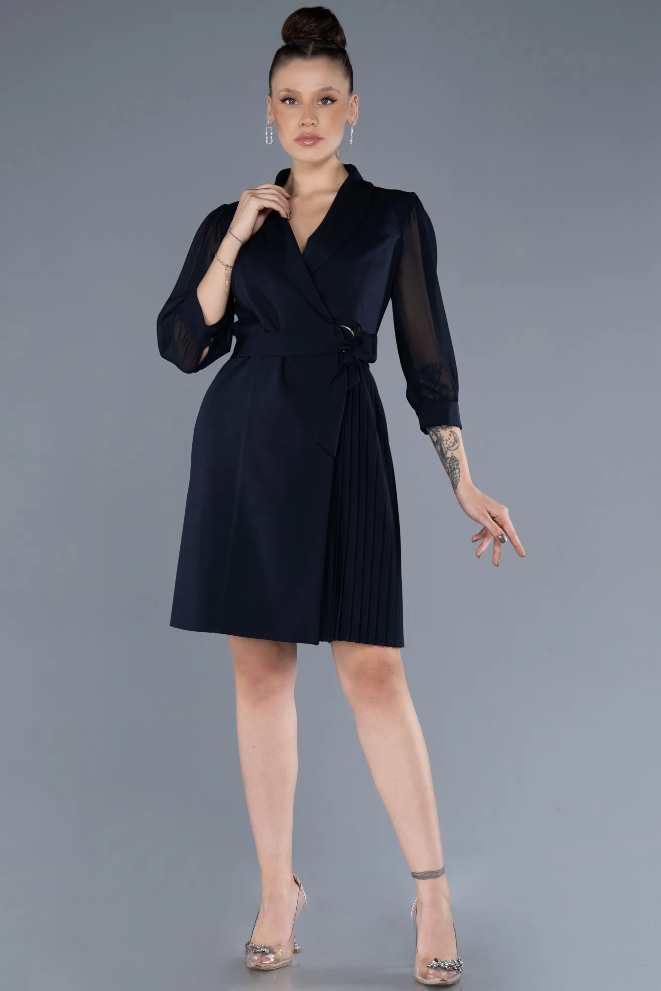 Navy Blue-Short Cocktail Dress ABK1840