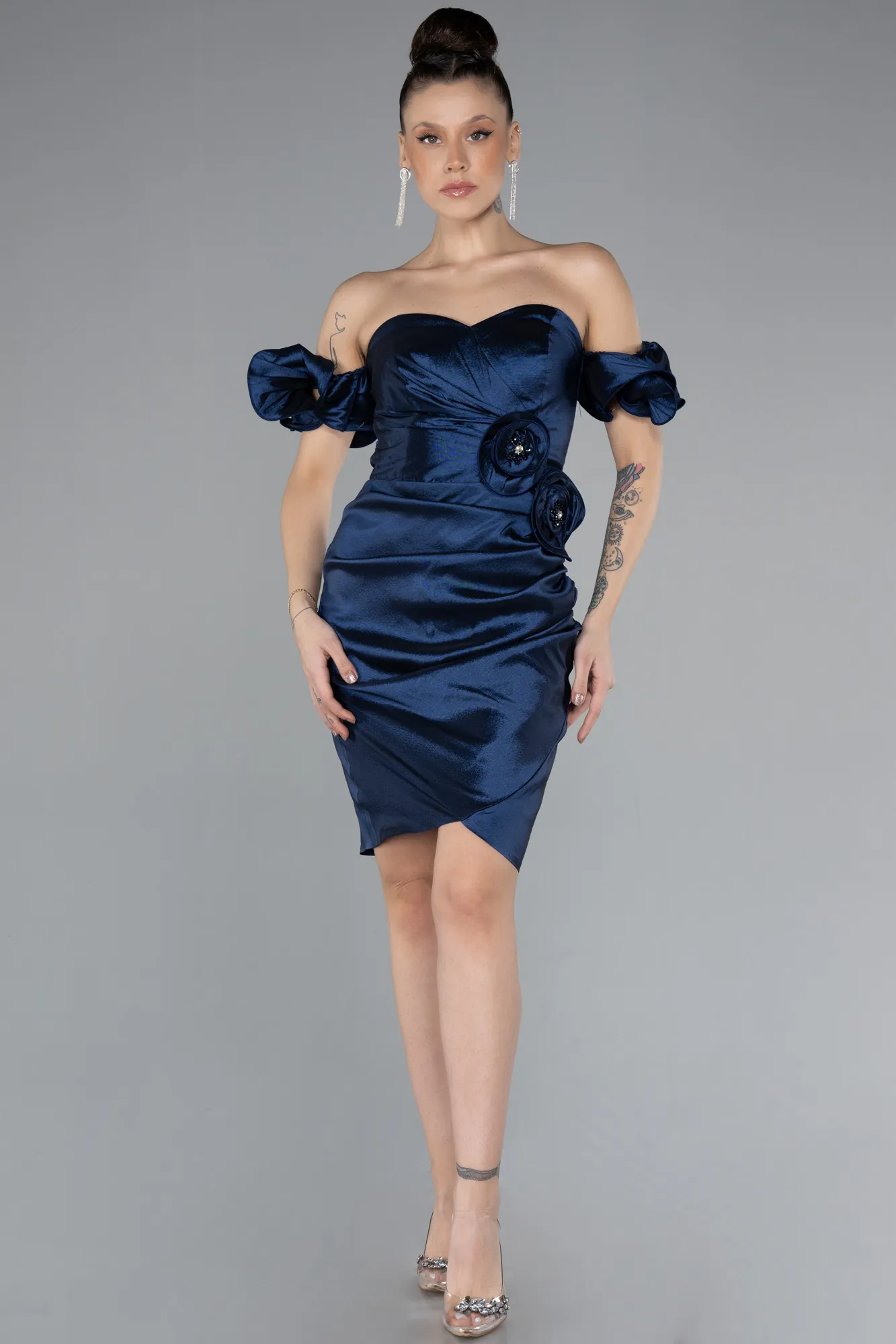 Navy Blue-Short Cocktail Dress ABK2185