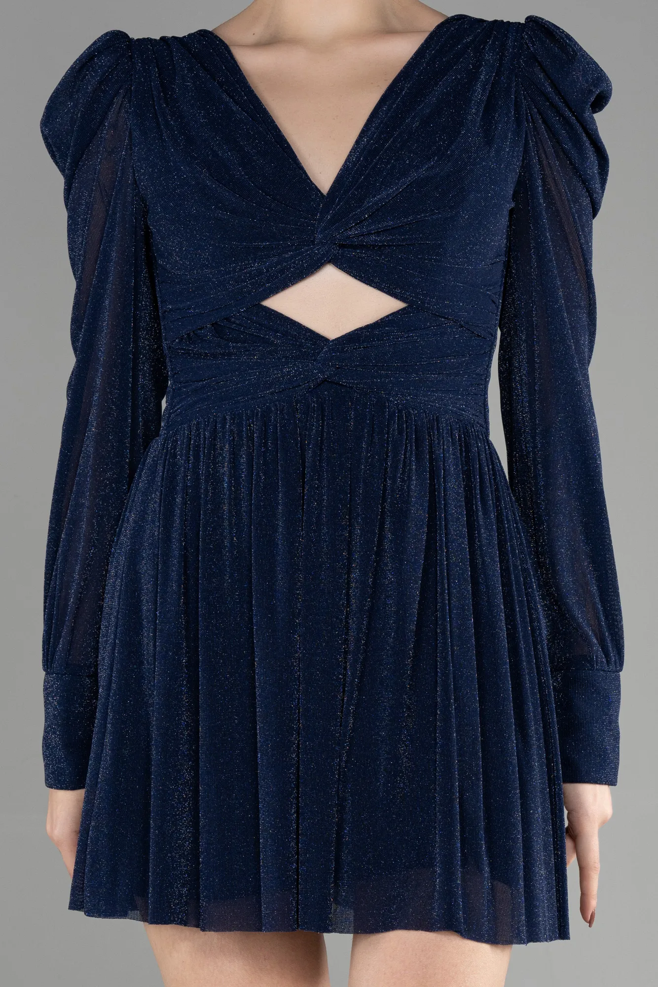 Navy Blue-Short Invitation Dress ABK1839