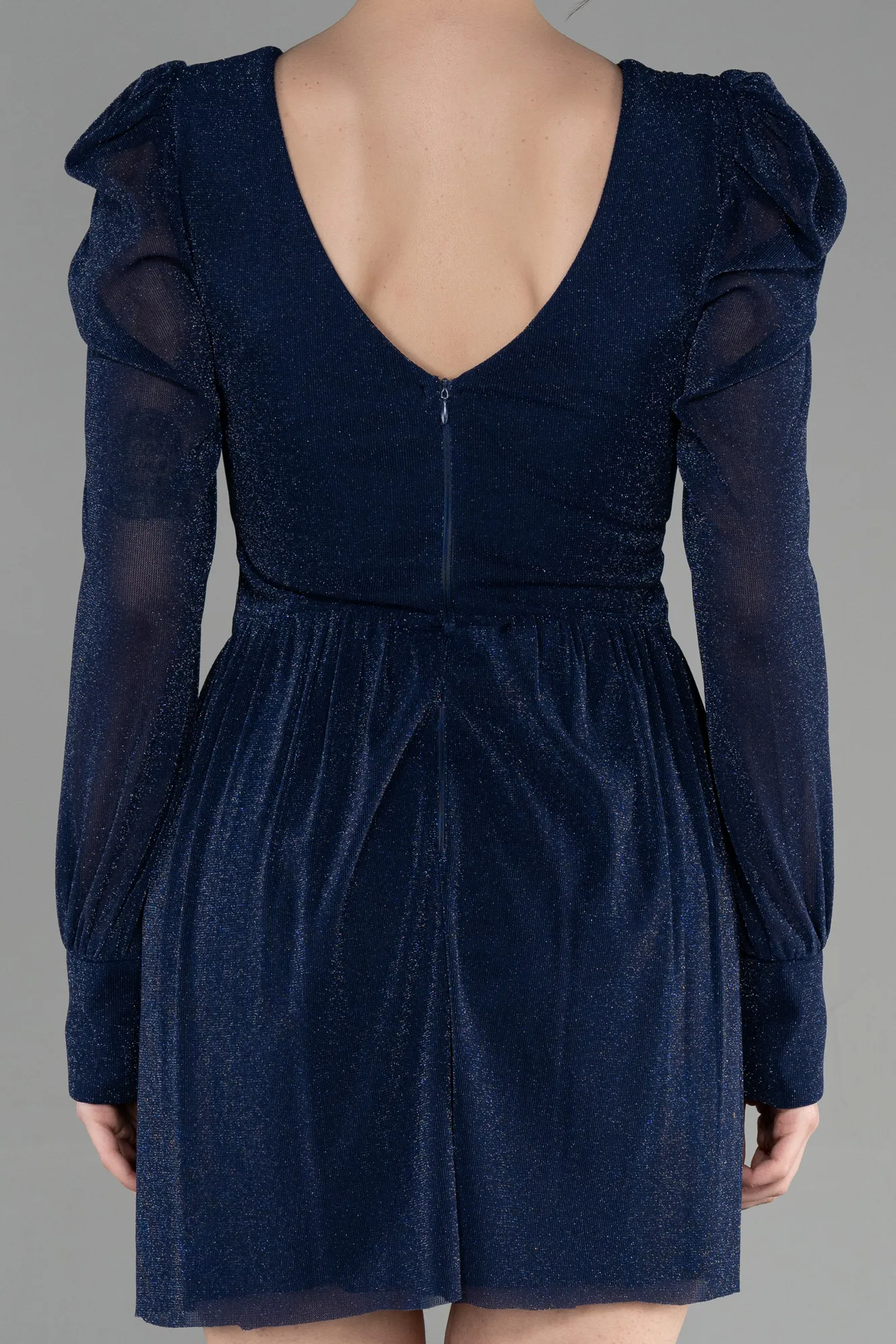 Navy Blue-Short Invitation Dress ABK1839