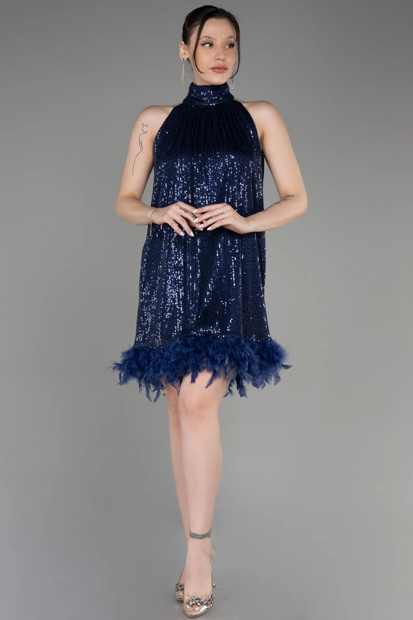 Navy Blue-Short Party Dress ABK2049