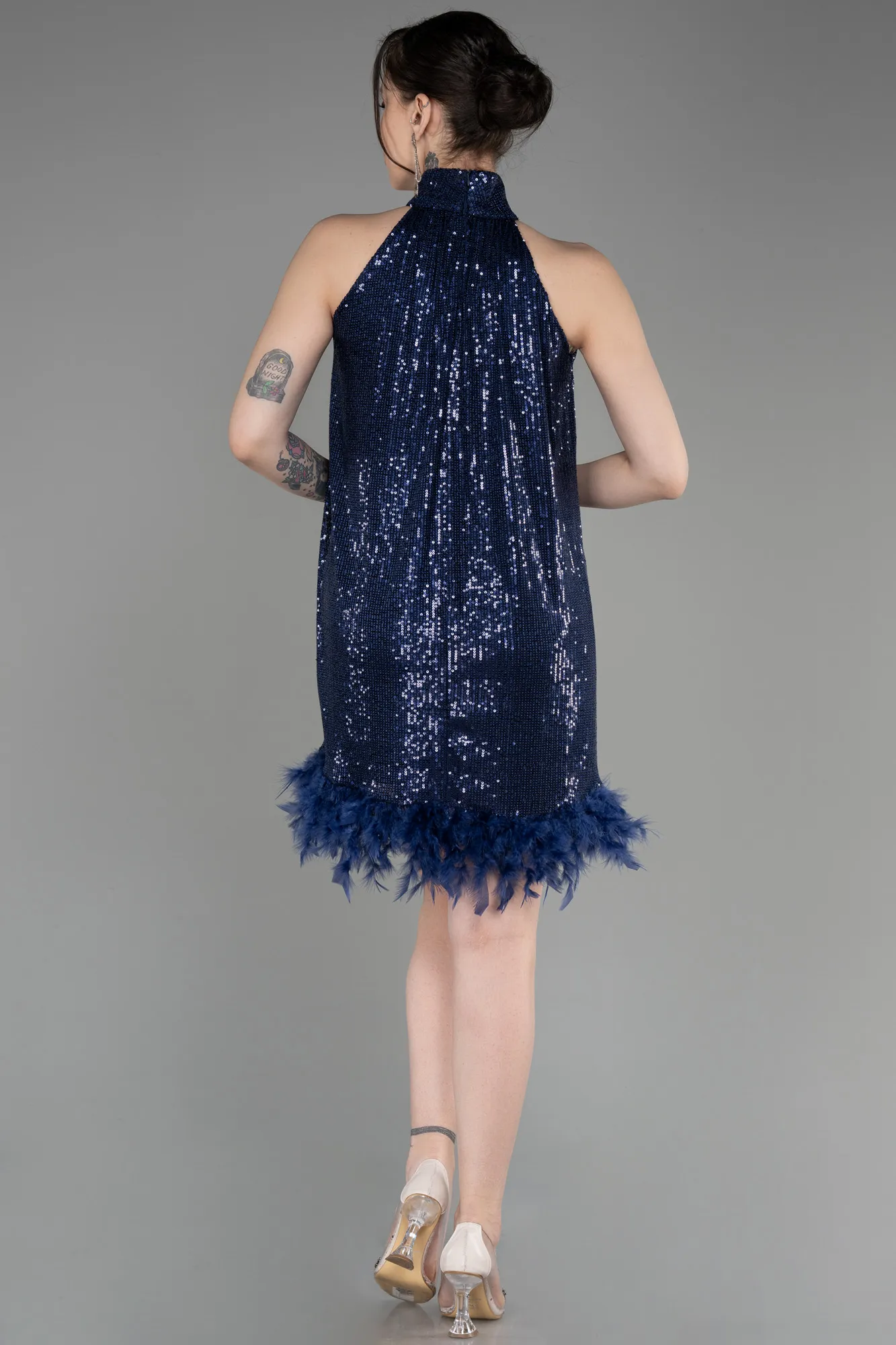 Navy Blue-Short Party Dress ABK2049