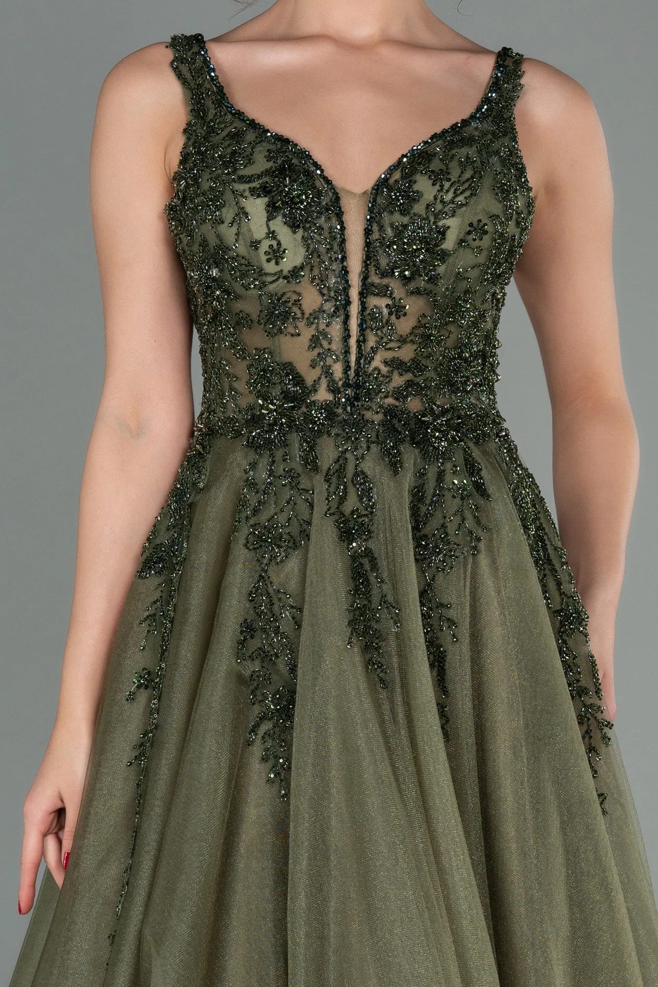 Olive Drab-Long Haute Couture ABU2788
