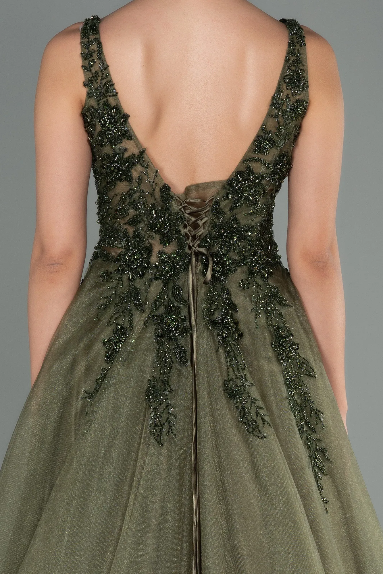 Olive Drab-Long Haute Couture ABU2788