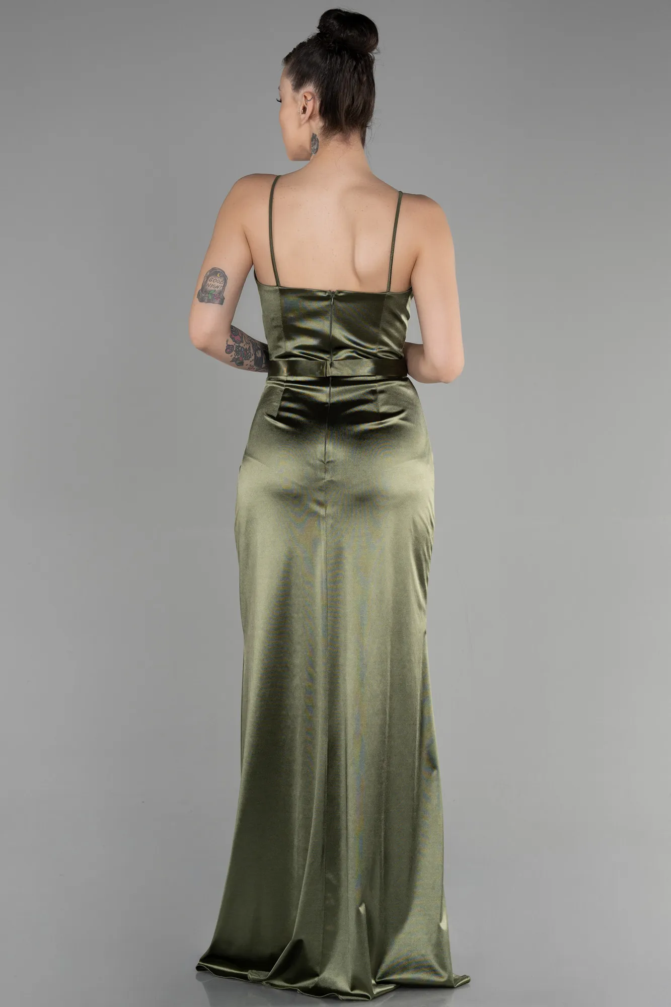 Olive Drab-Long Prom Gown ABU3480