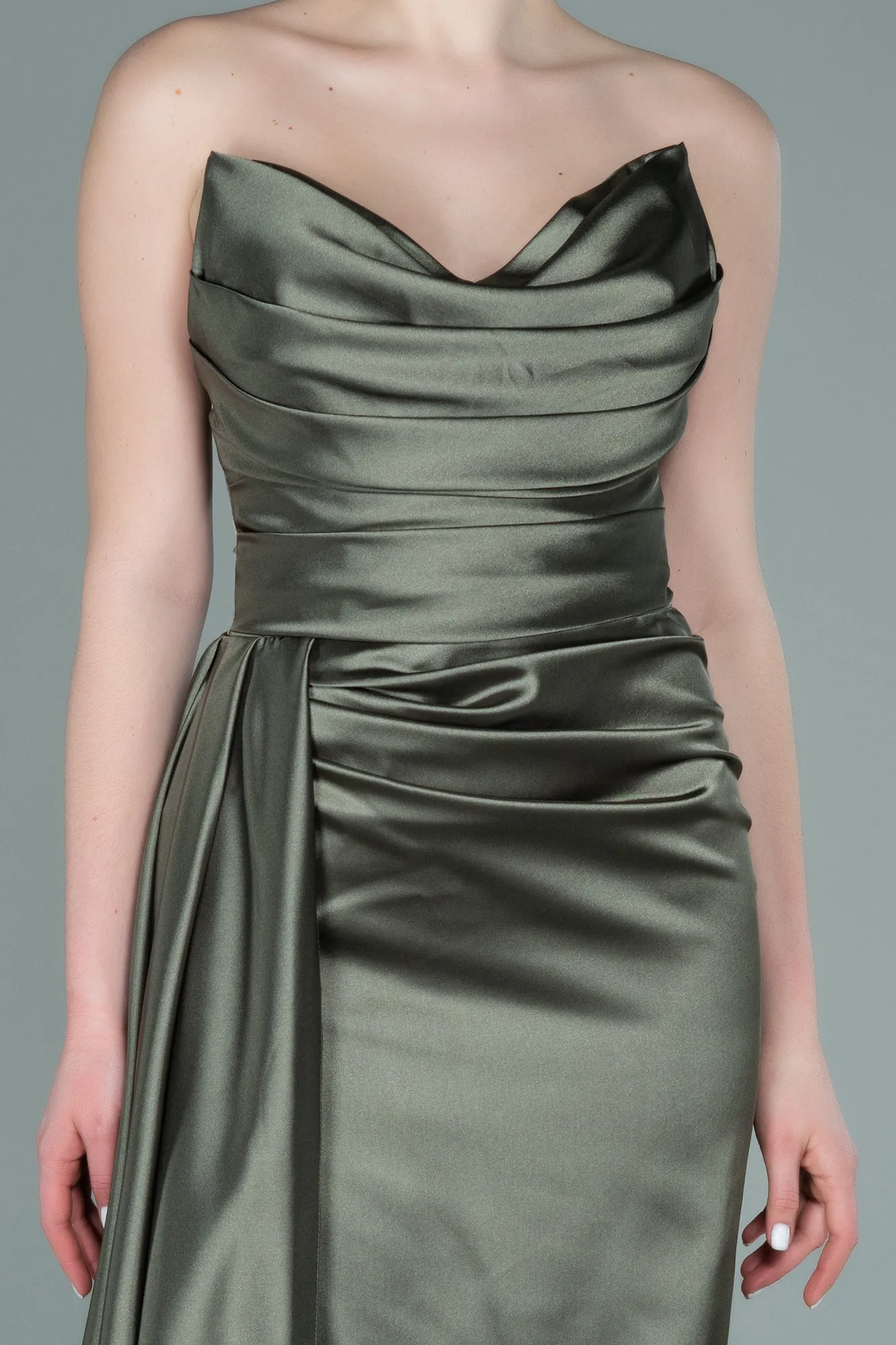 Olive Drab-Mermaid Evening Dress ABU3443