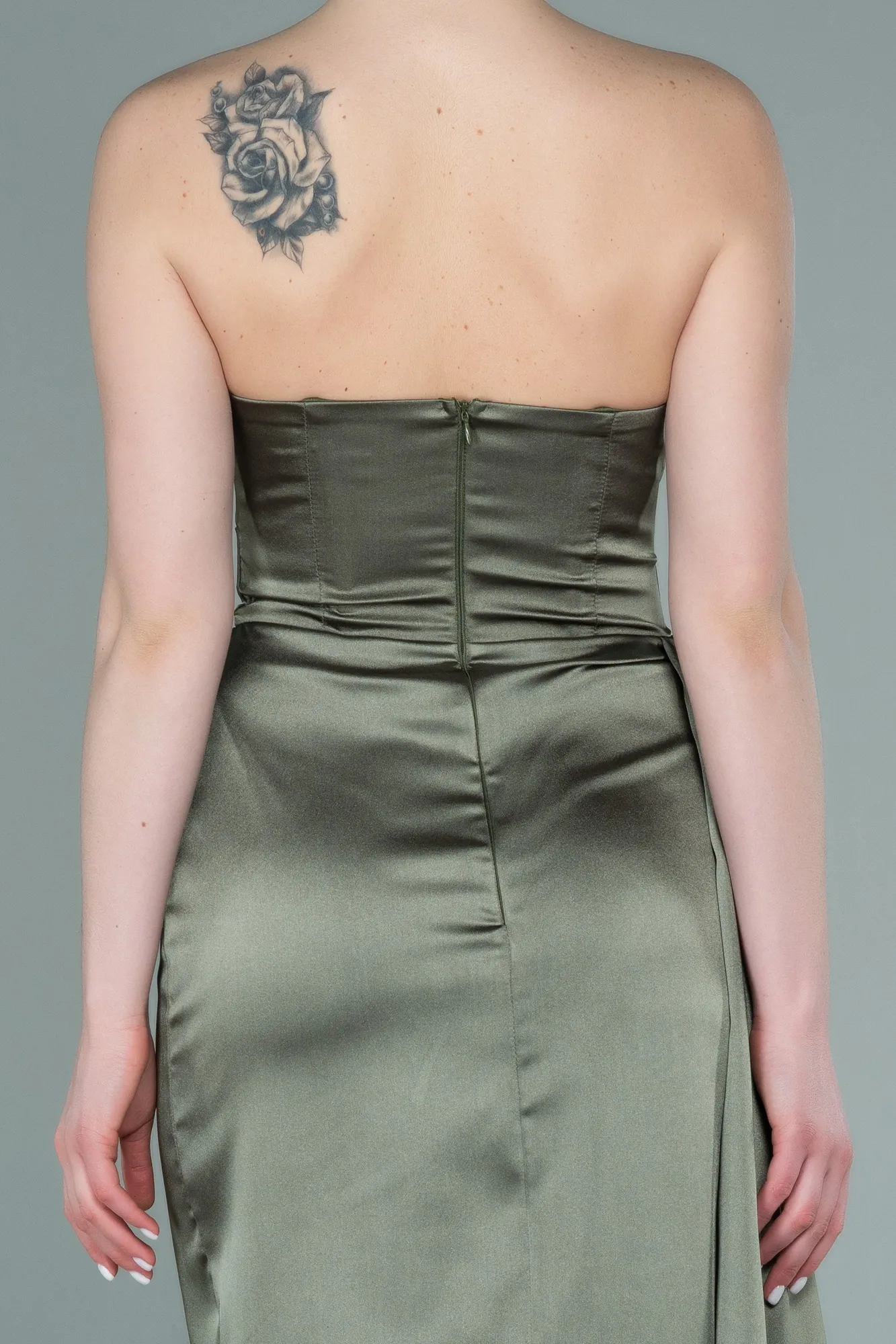 Olive Drab-Mermaid Evening Dress ABU3443