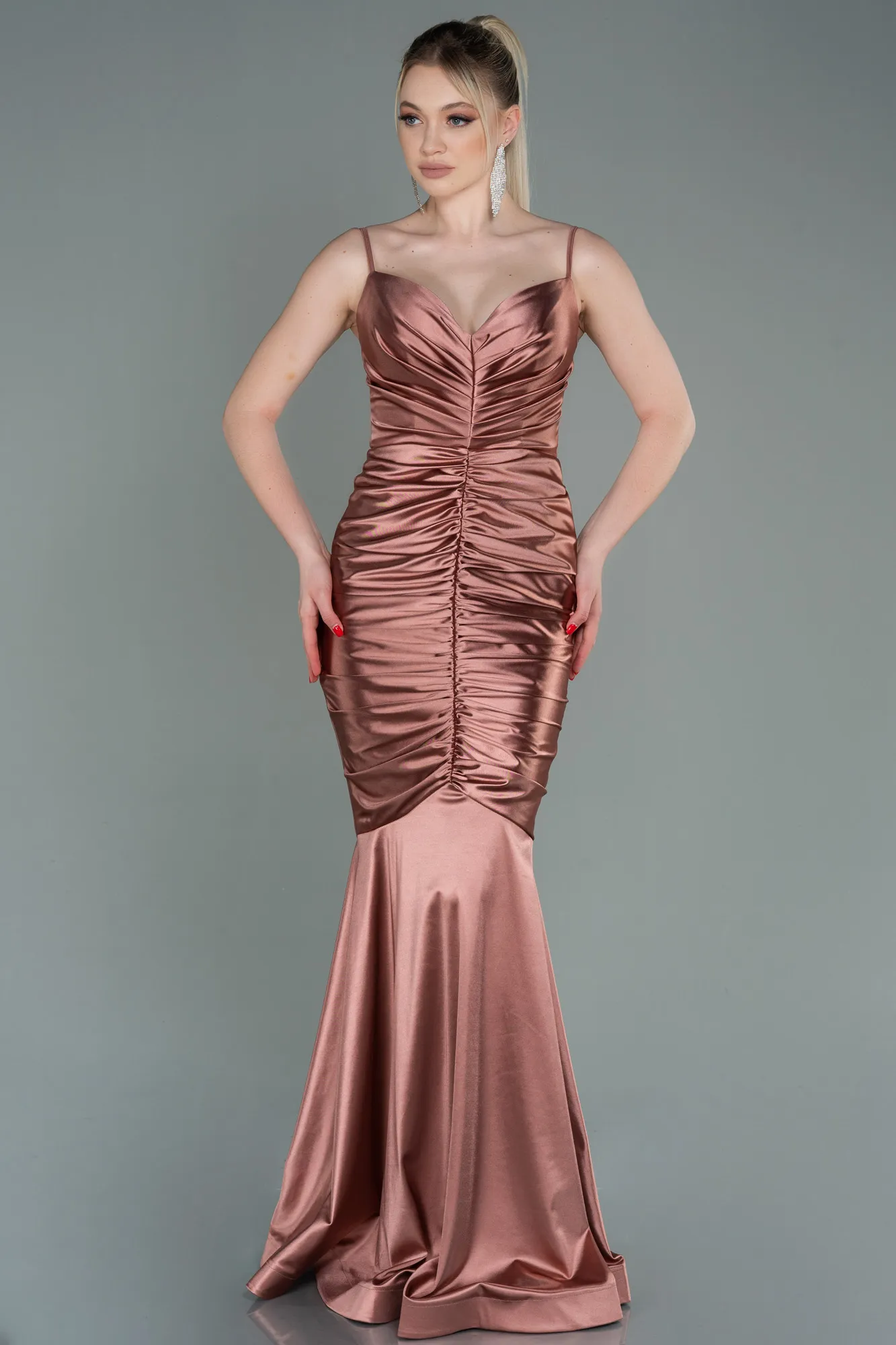Onion Skin-Long Mermaid Prom Dress ABU3121