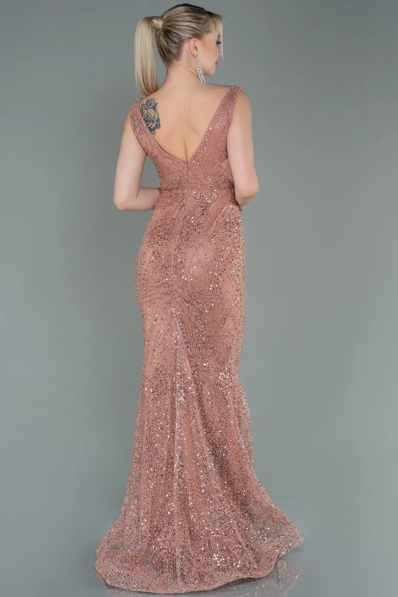 Onion Skin-Long Mermaid Prom Dress ABU3178