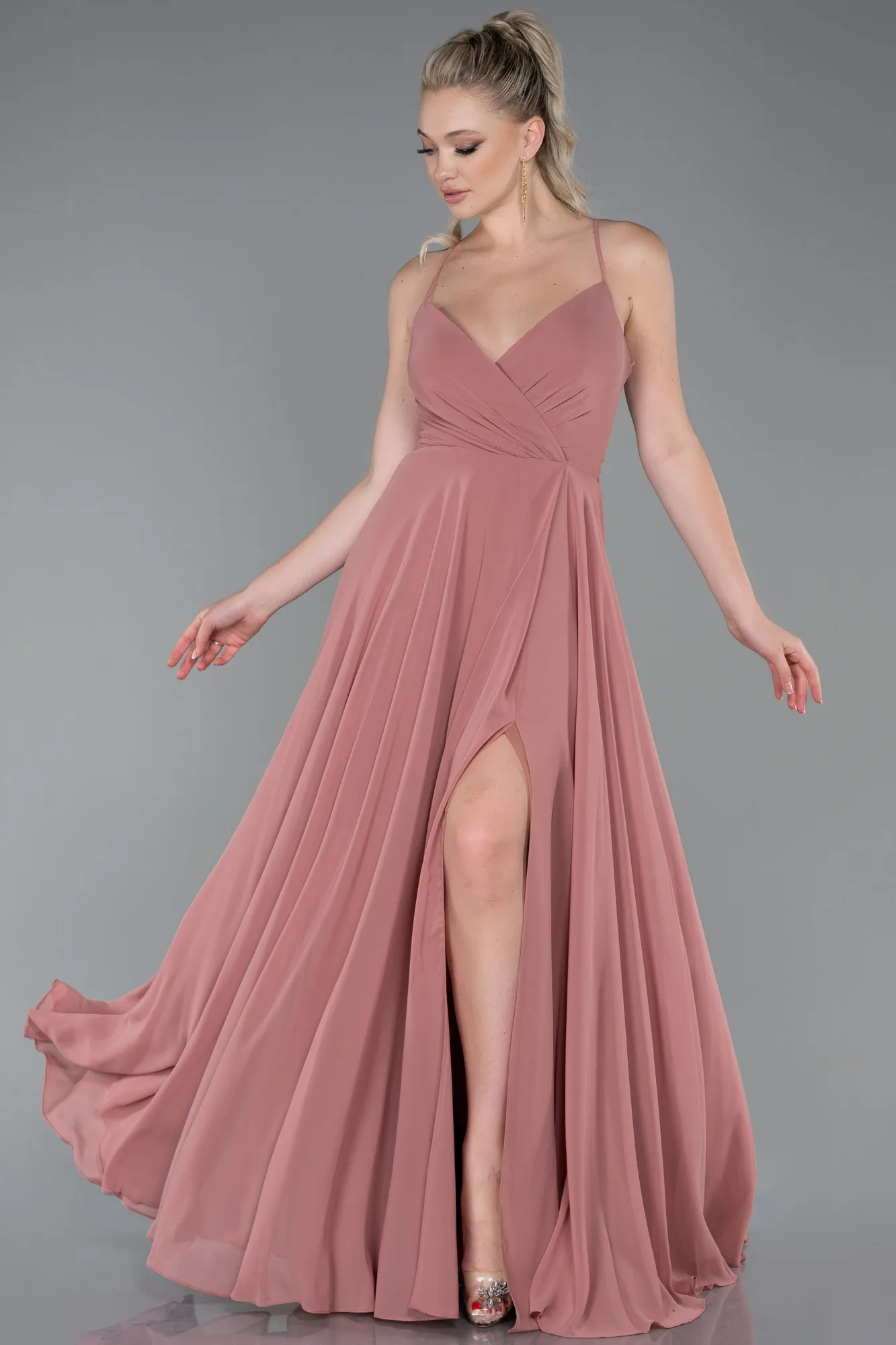 Onion Skin-Long Prom Gown ABU1305