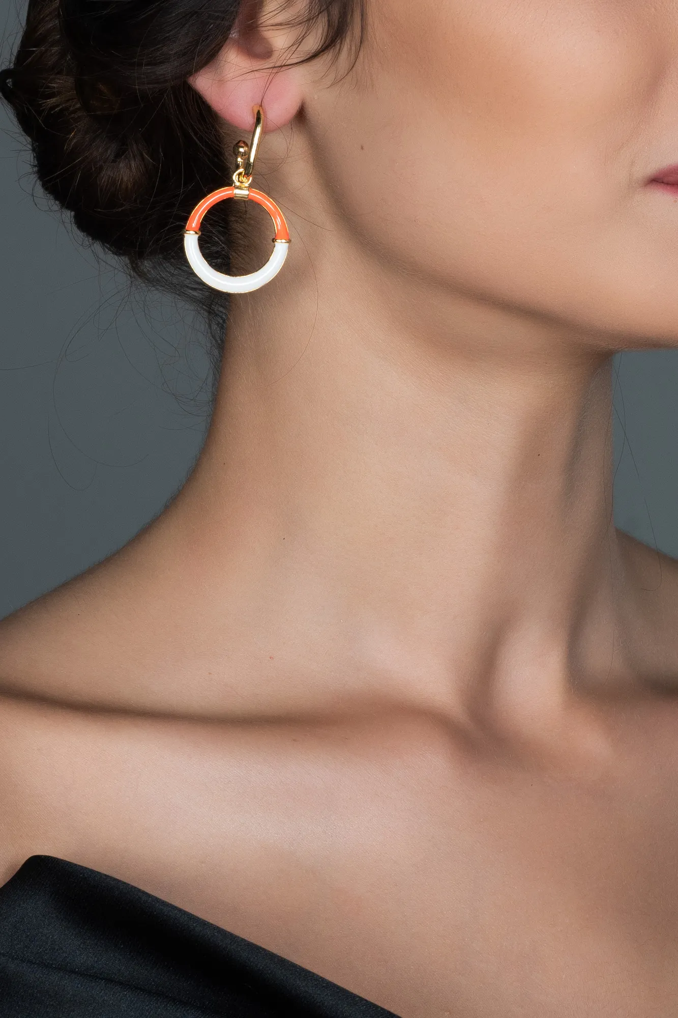 Orange-Earring BJ040
