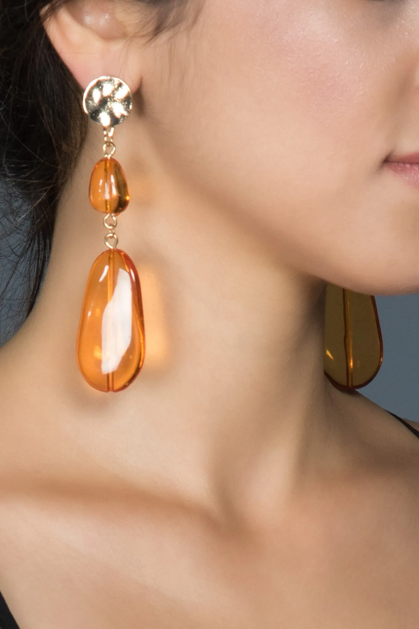 Orange-Earring BT134