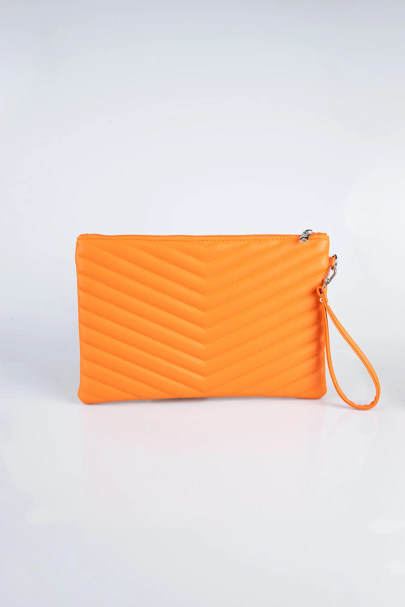 Orange-Leather Evening Bag KC413