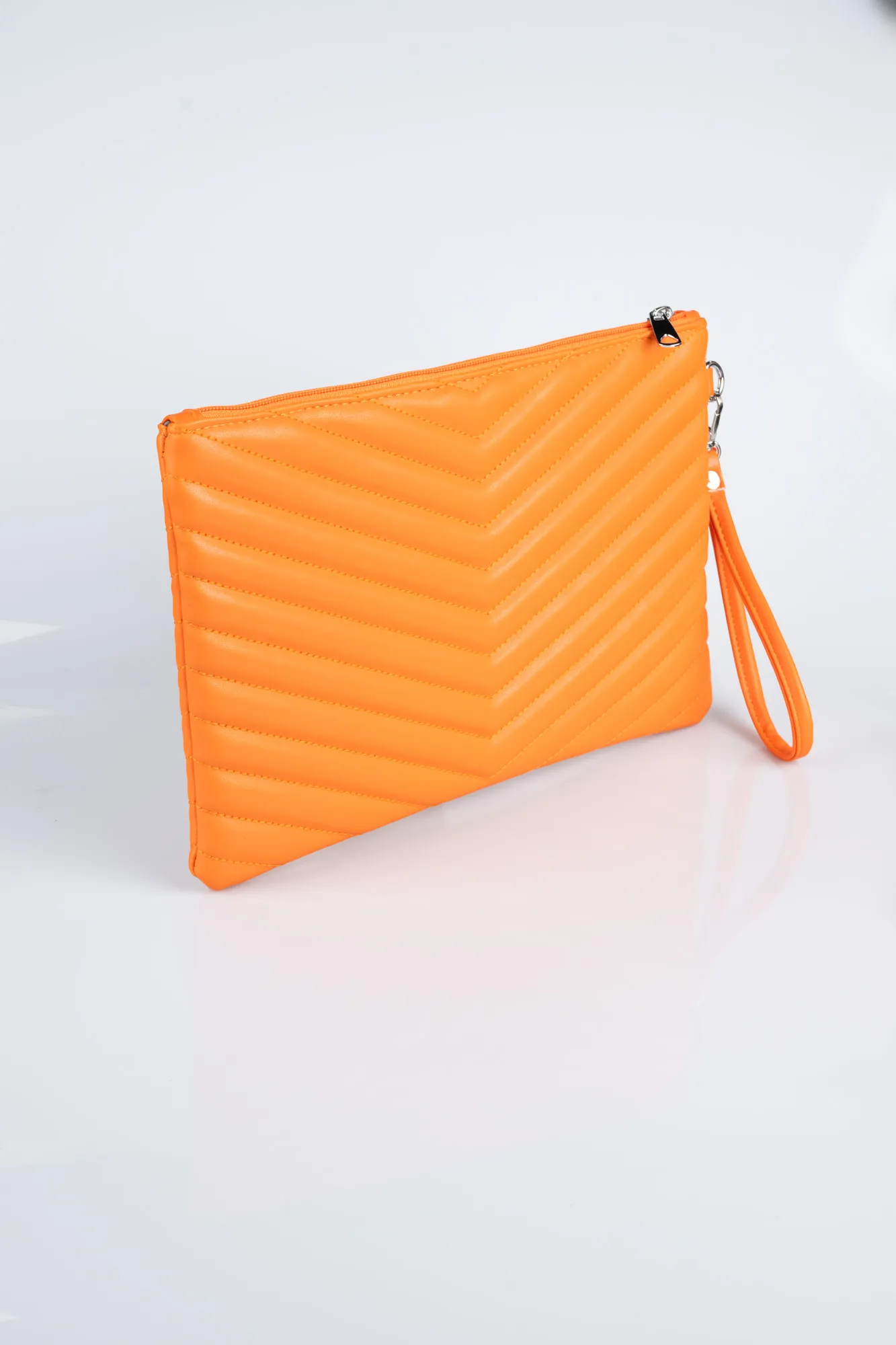 Orange-Leather Evening Bag KC413