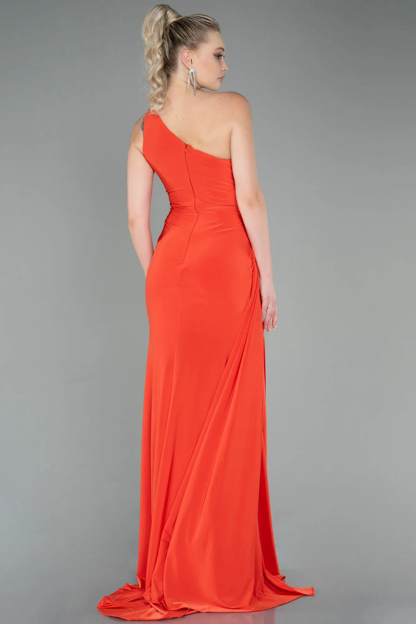 Orange-Long Evening Dress ABU2964