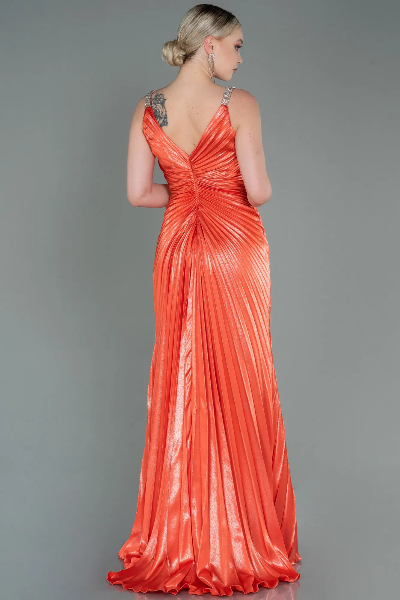 Orange-Long Mermaid Prom Dress ABU2909