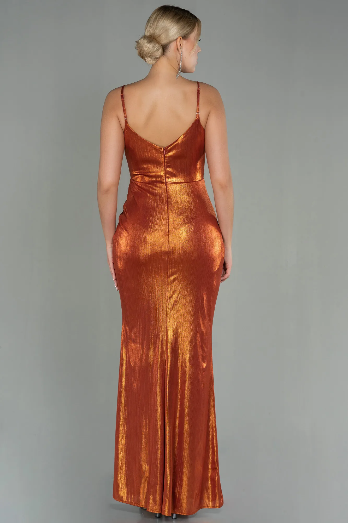 Orange-Long Mermaid Prom Dress ABU3065