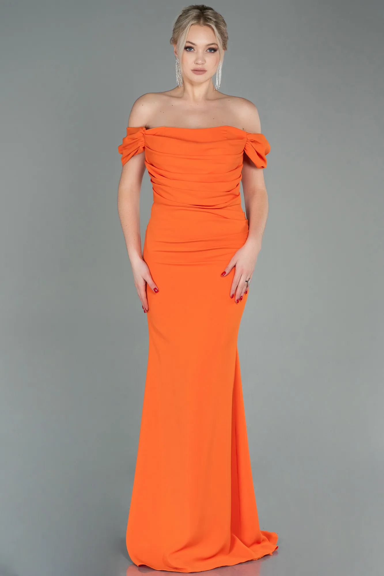 Orange-Long Prom Gown ABU2783