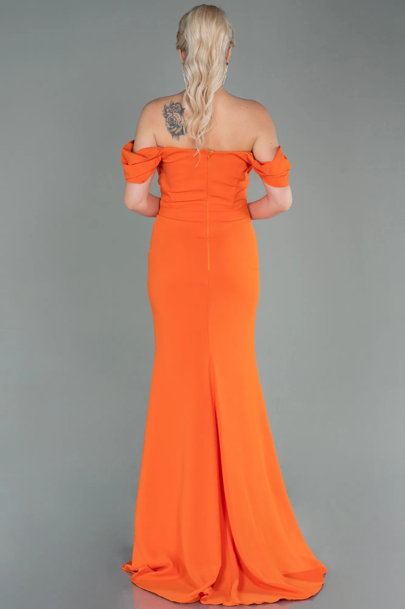 Orange-Long Prom Gown ABU2783