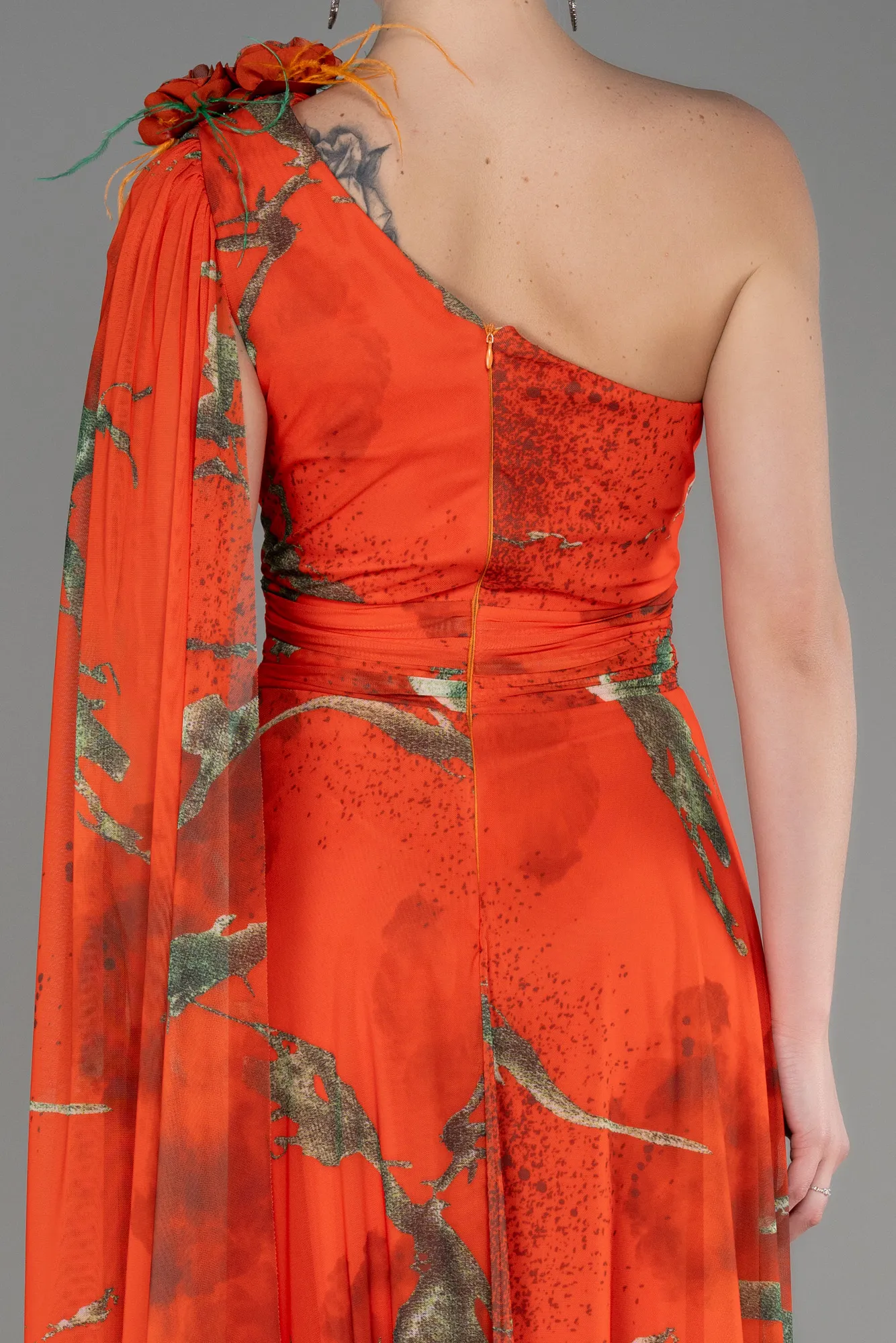 Orange-Long Prom Gown ABU3773