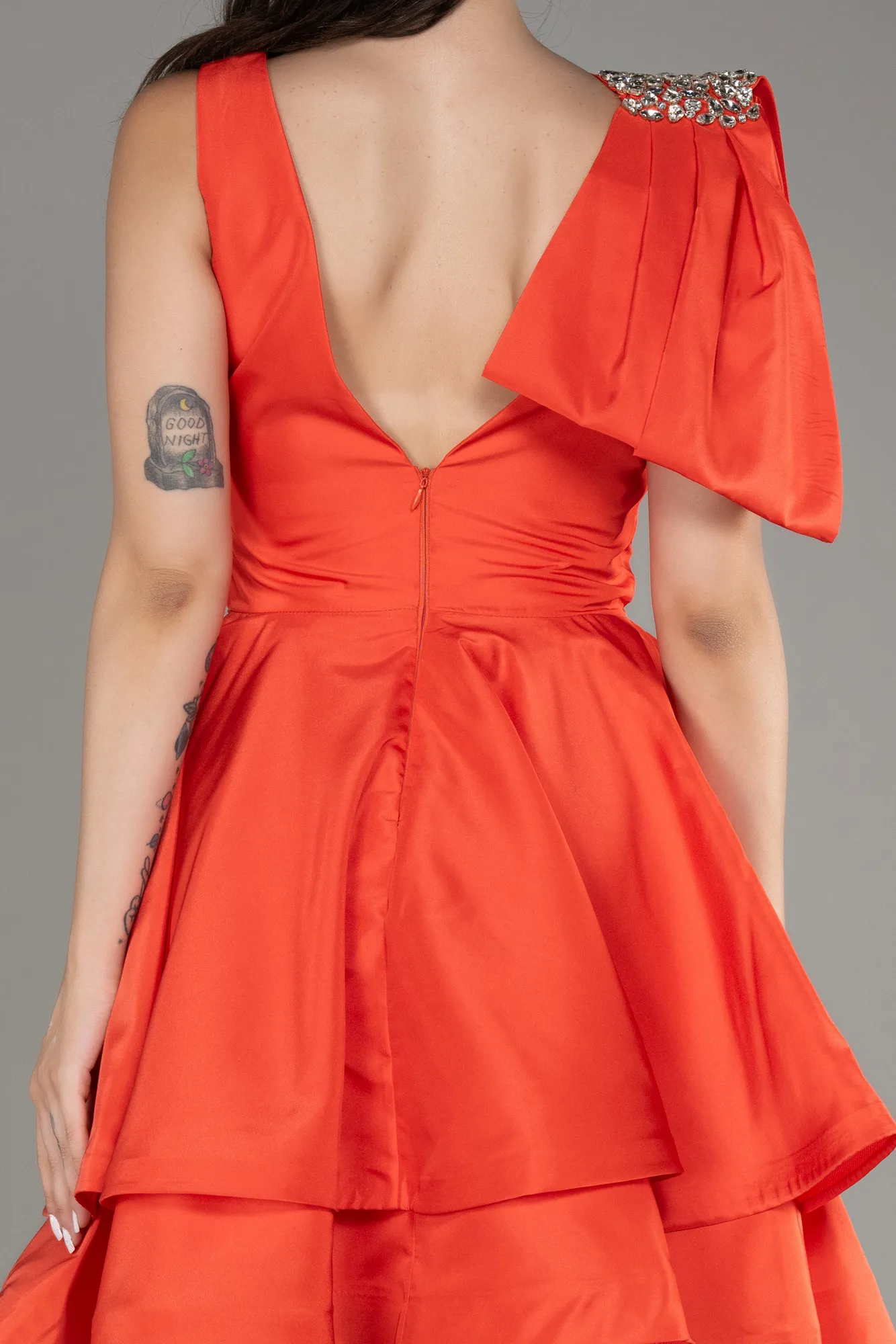 Orange-Short Cocktail Dress ABK2085