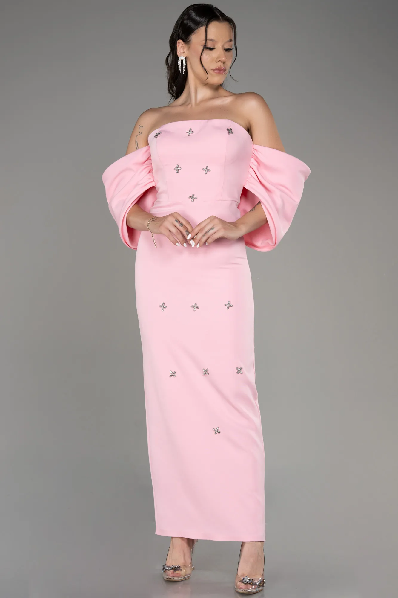 Pink-Midi Cocktail Dress ABK2074