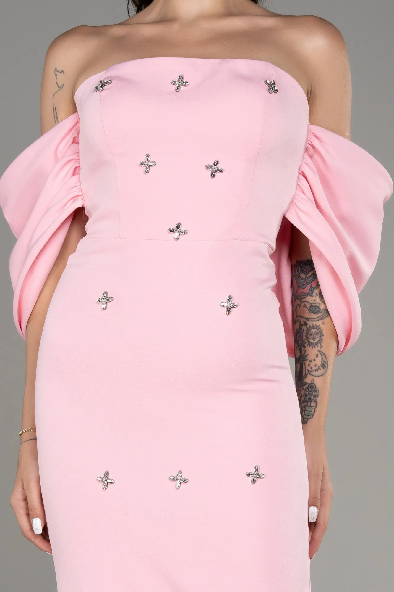 Pink-Midi Cocktail Dress ABK2074