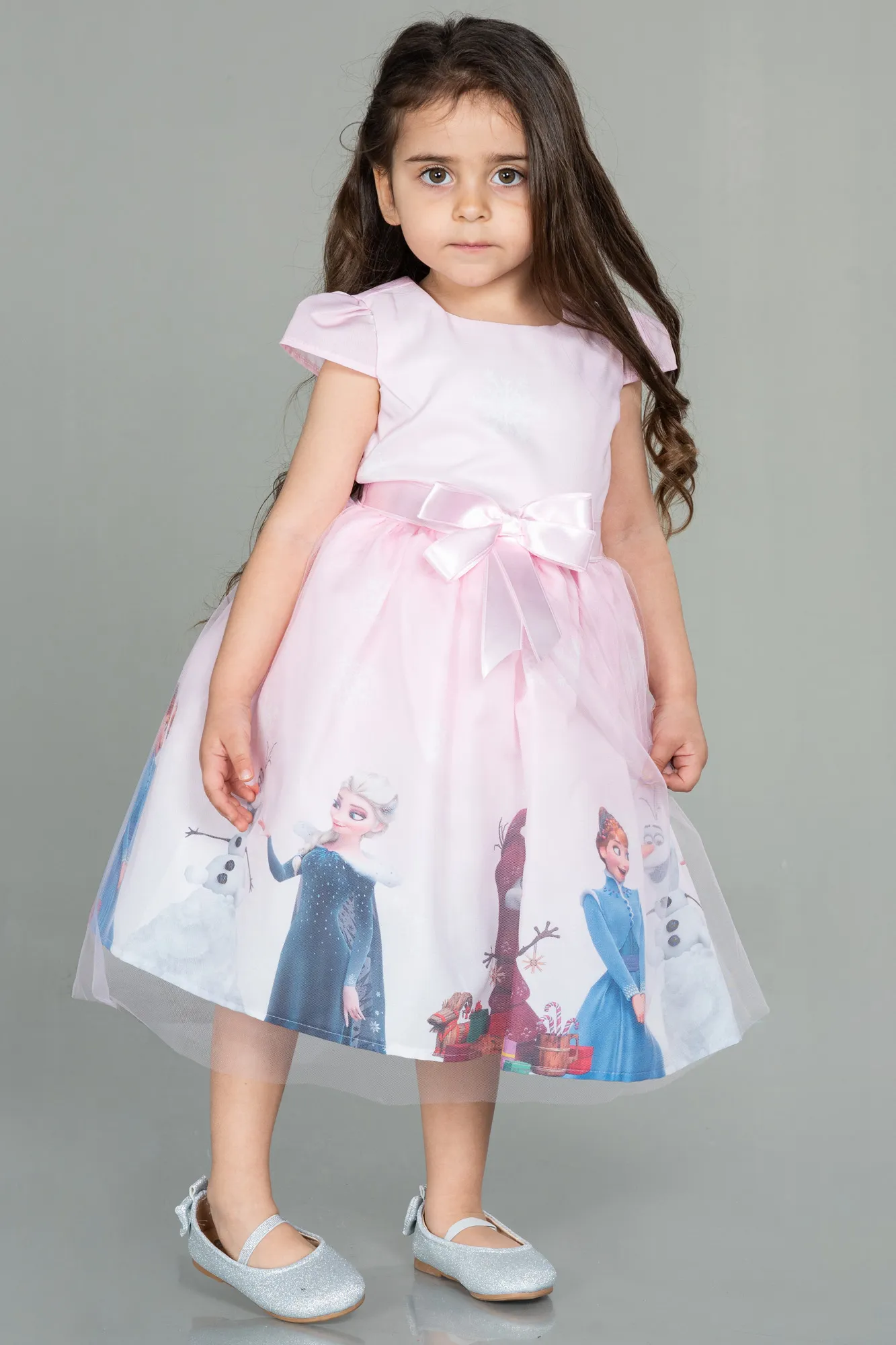 Pink-Short Girl Dress ABK1719