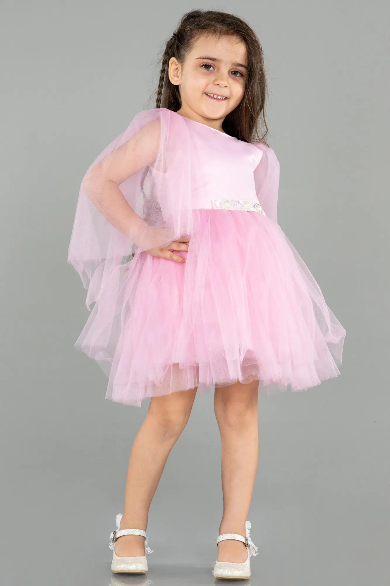 Pink-Short Girl Dress ABK1797