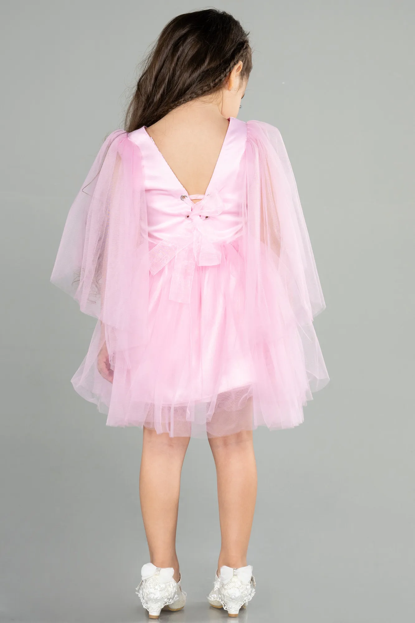 Pink-Short Girl Dress ABK1797