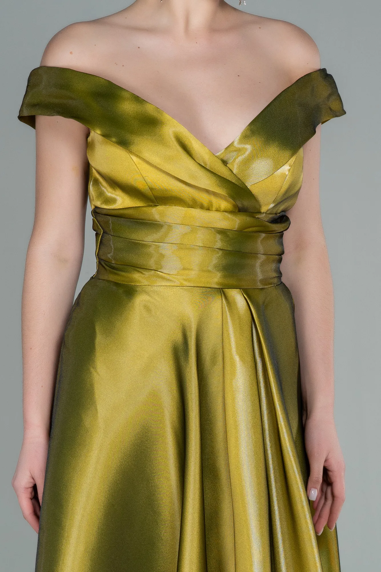 Pistachio Green-Long Evening Dress ABU2824