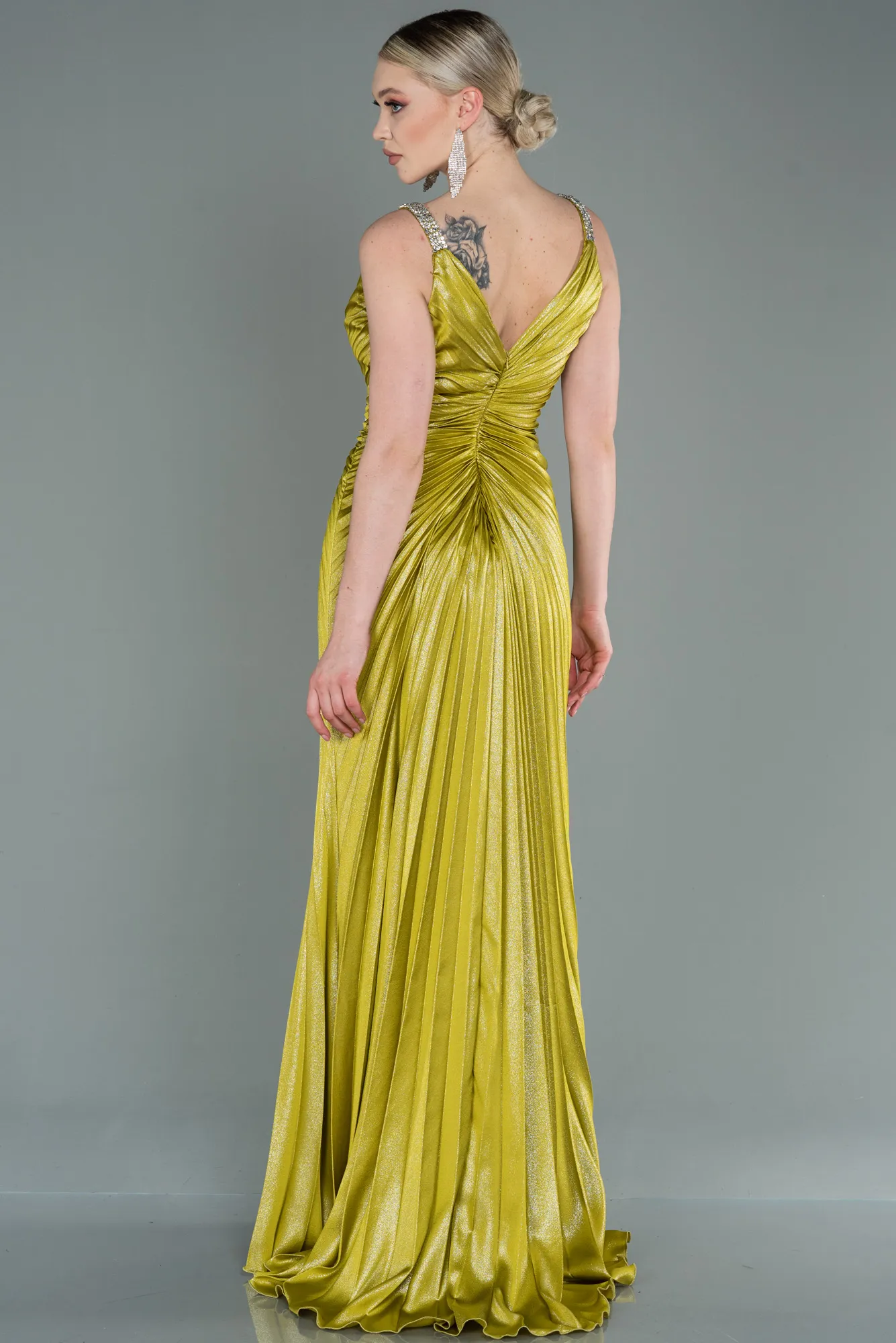 Pistachio Green-Long Mermaid Prom Dress ABU2909