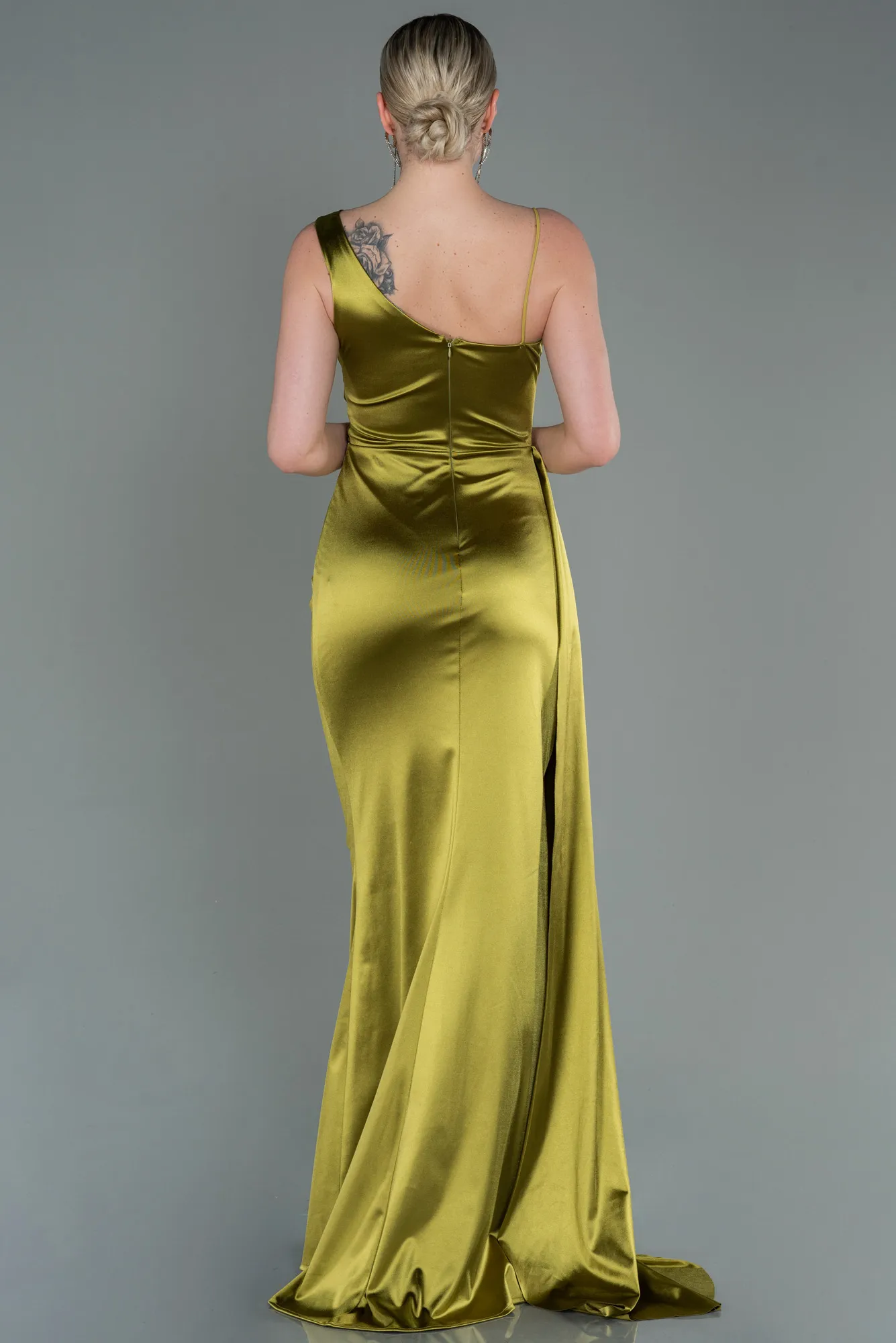 Pistachio Green-Long Prom Gown ABU2373