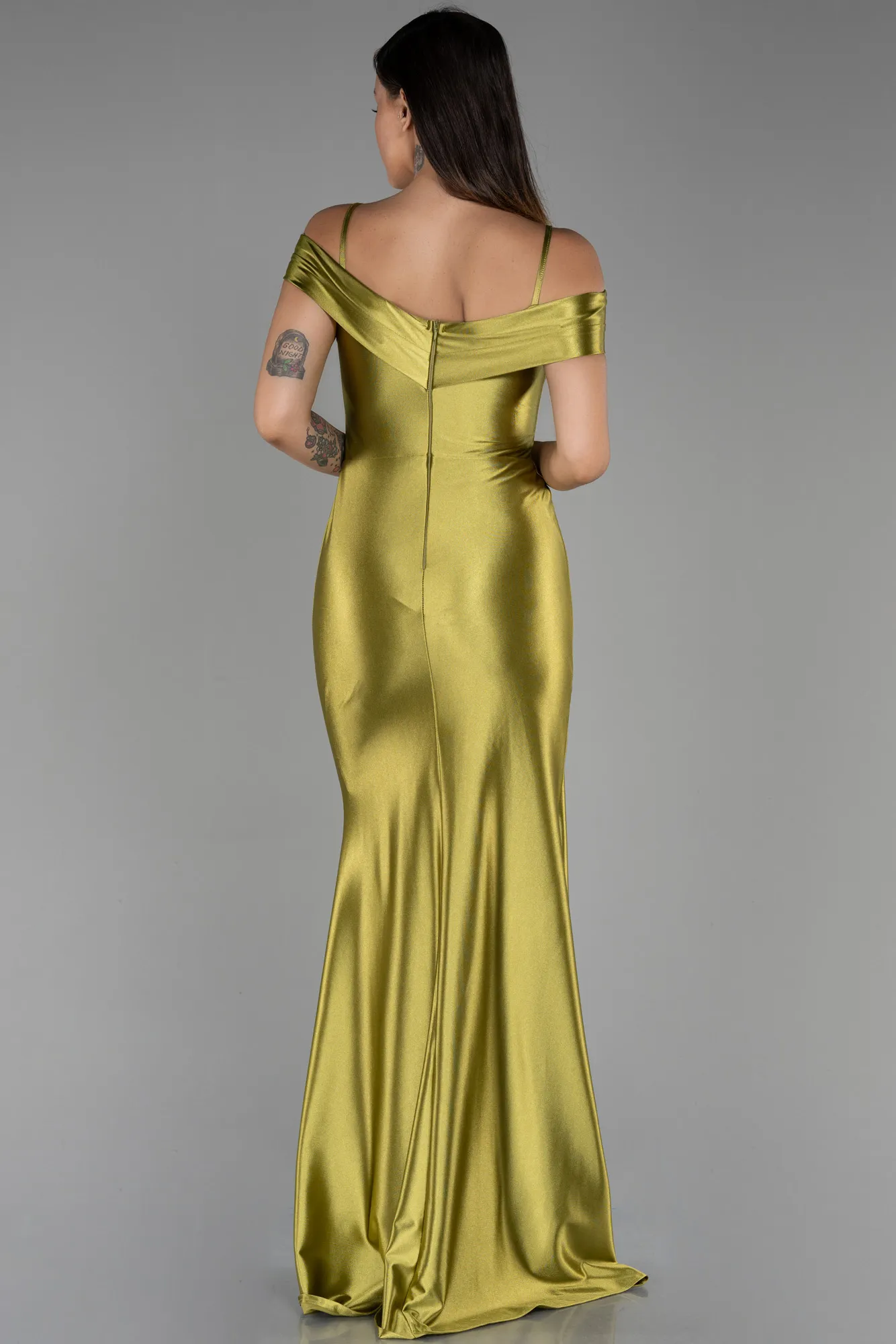 Pistachio Green-Long Prom Gown ABU3240