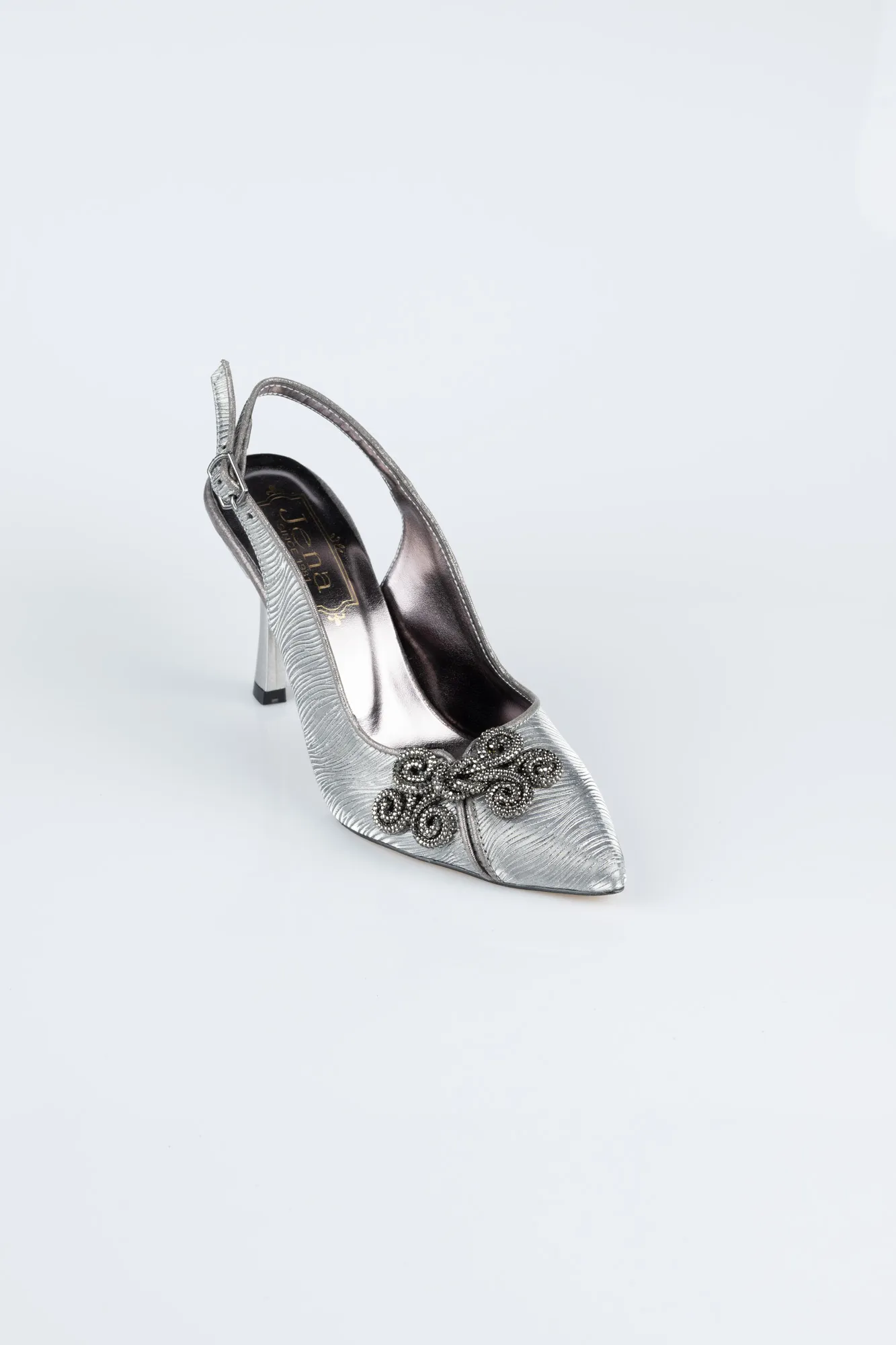 Platinum-Laser Cut Evening Shoe MJ4101