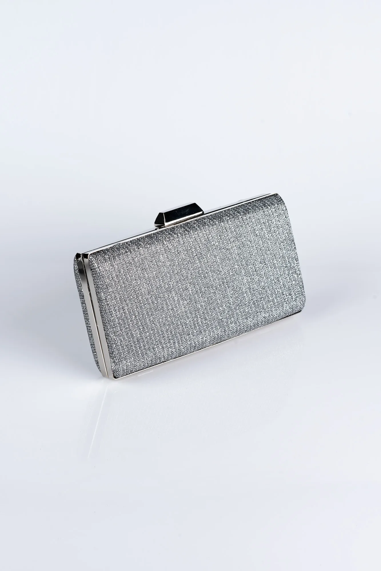 Platinum-Silvery Box Bag SH813