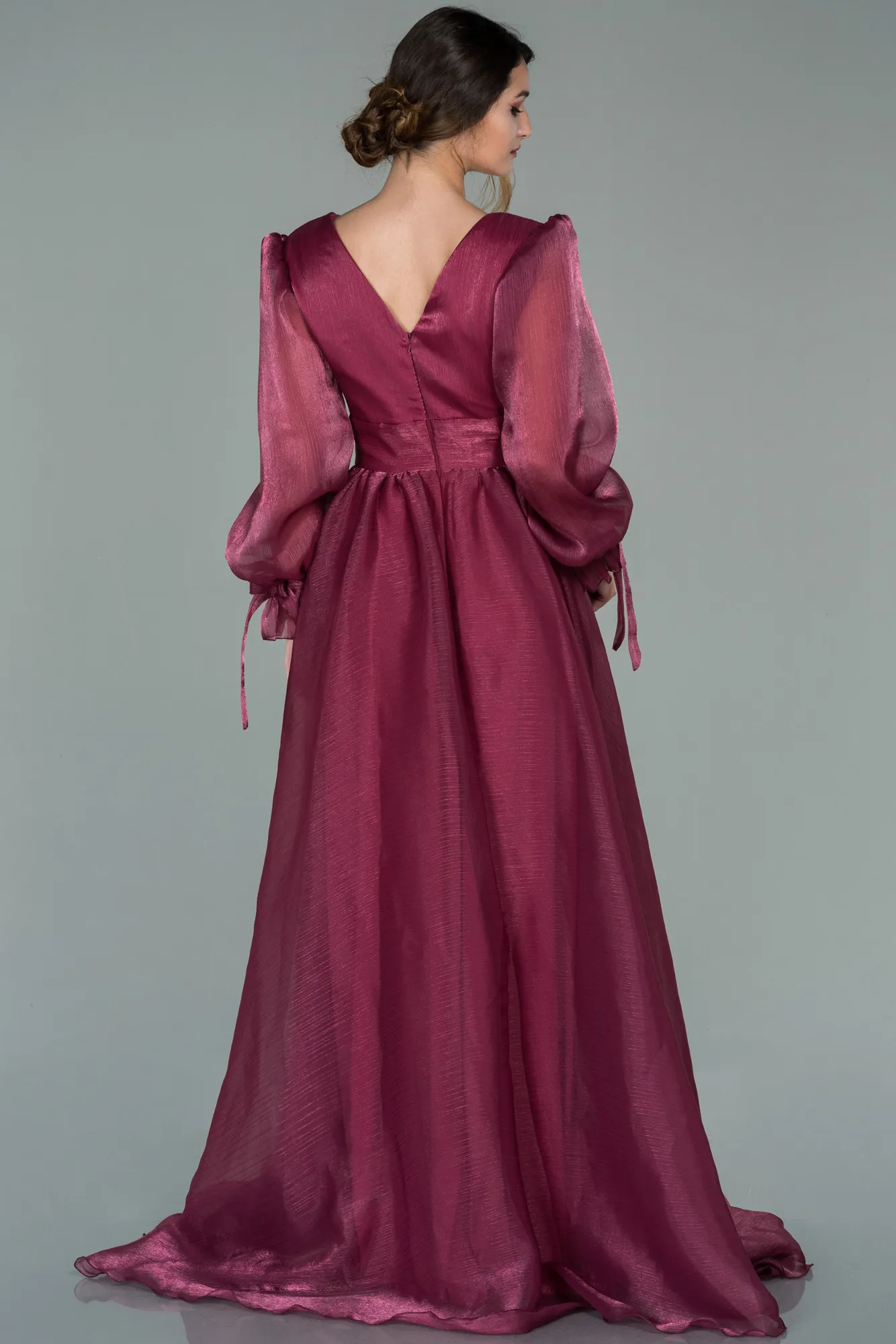 Plum-Long Evening Dress ABU1951