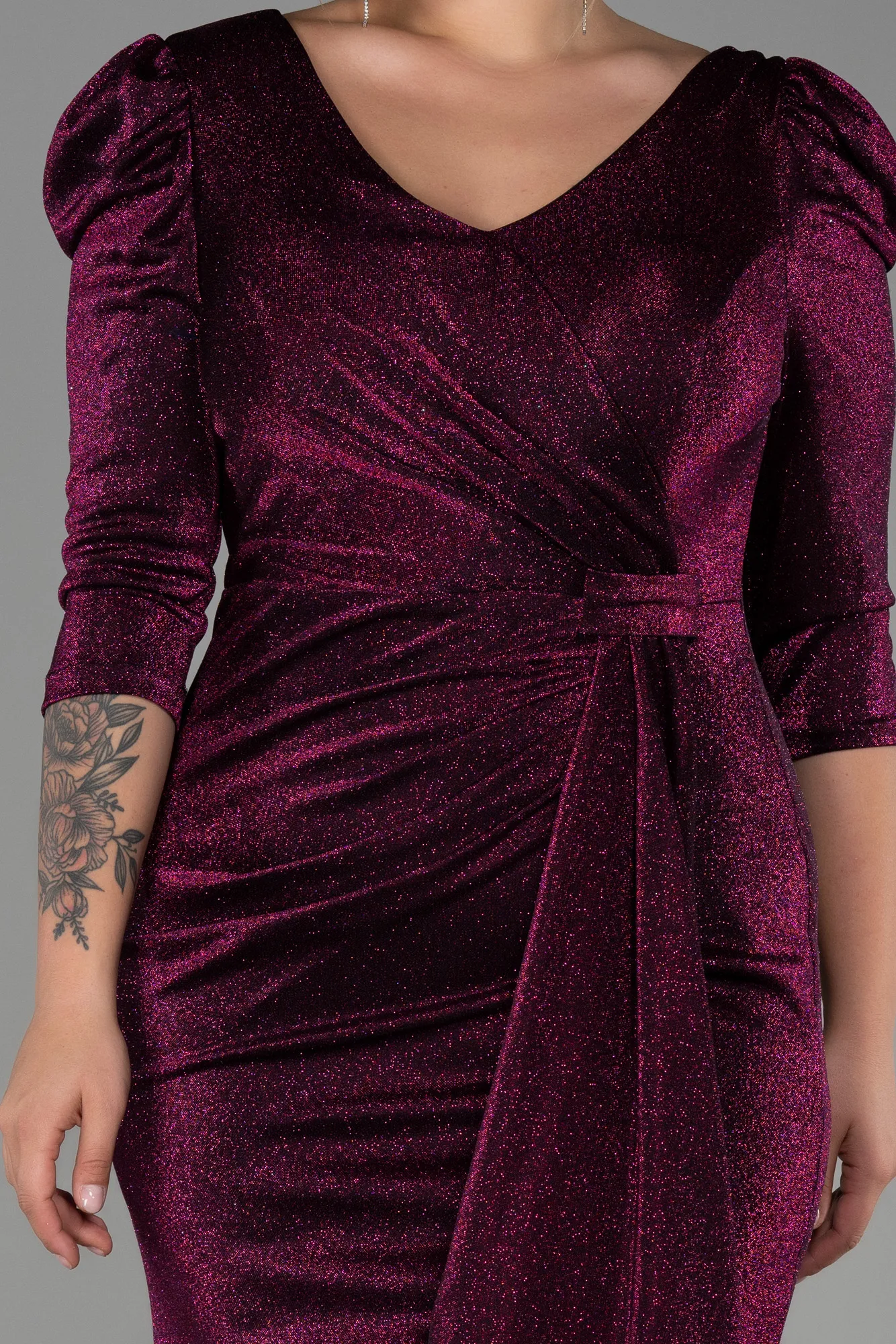 Plum-Long Evening Dress ABU2802