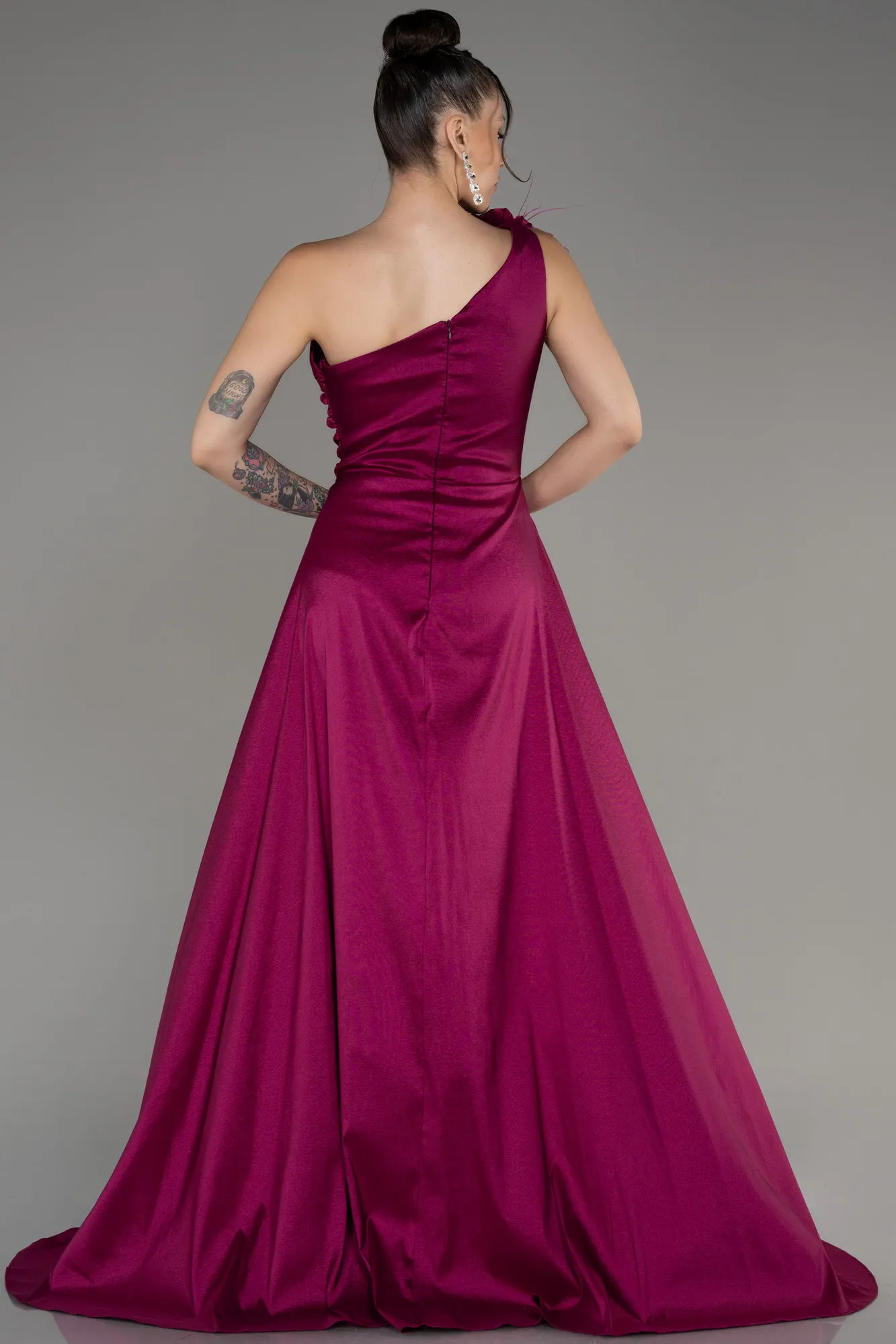 Plum-Long Evening Dress ABU3772