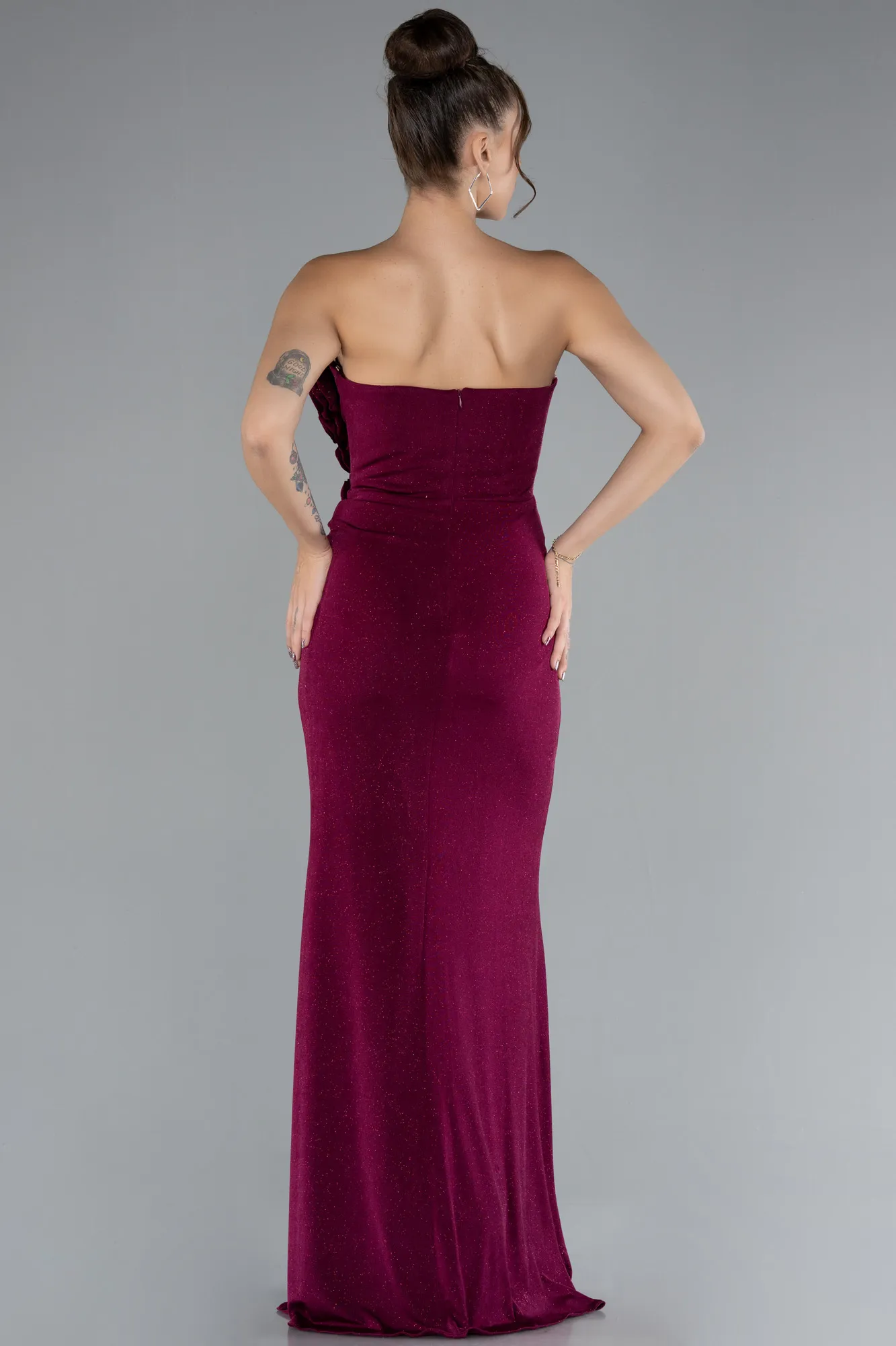 Plum-Long Evening Dress ABU4225