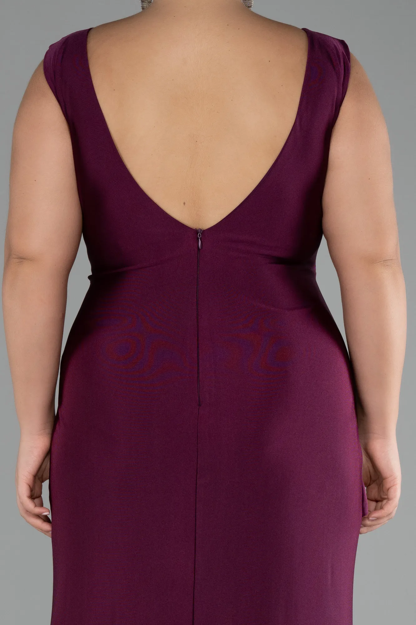 Plum-Long Formal Plus Size Dress ABU3737