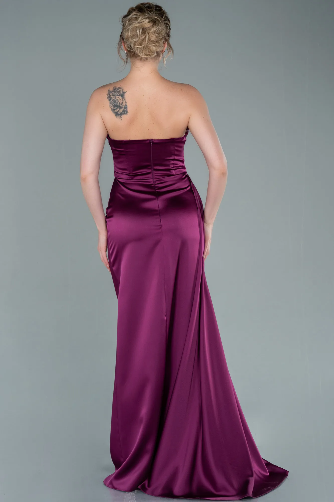 Plum-Mermaid Evening Dress ABU3443