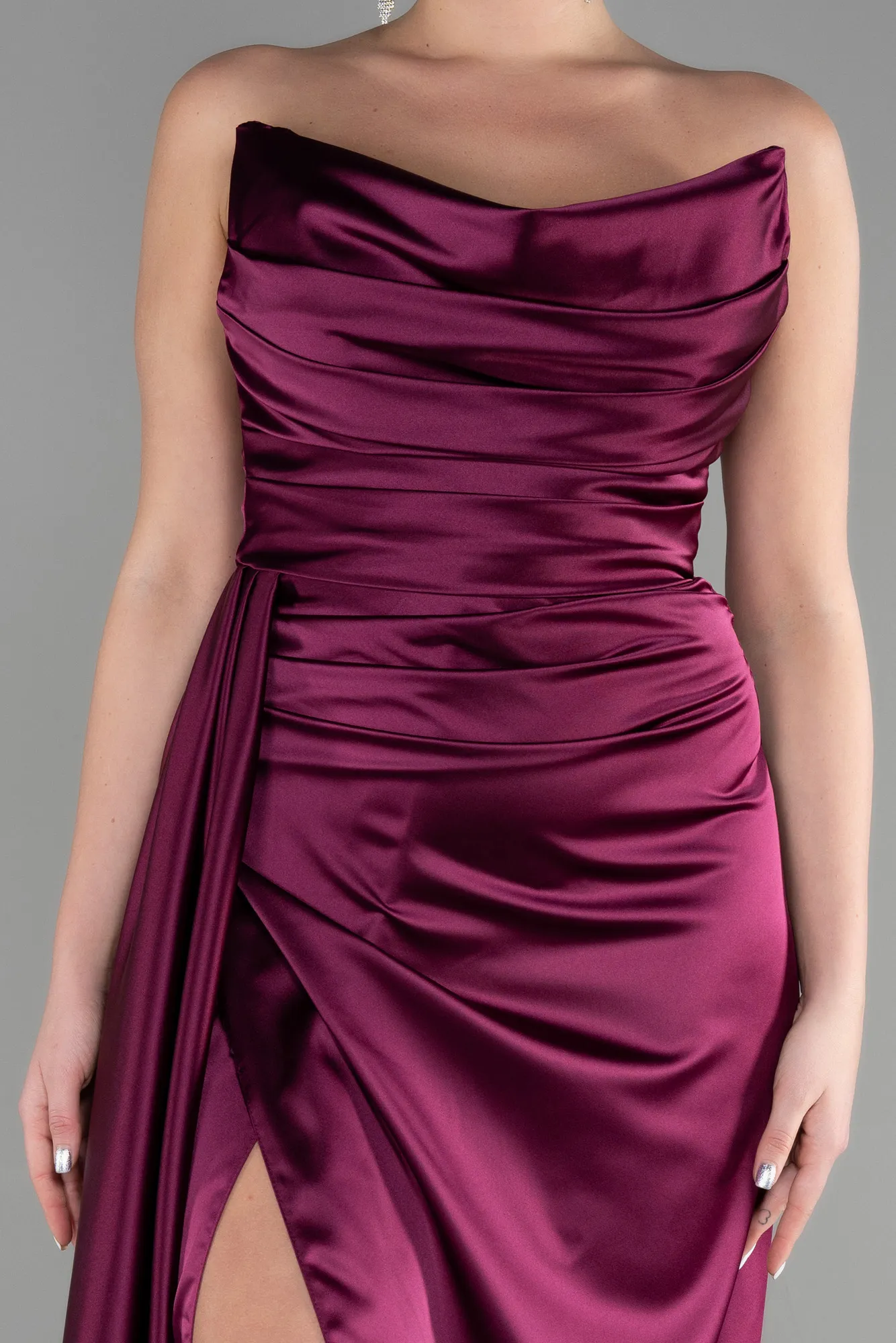 Plum-Mermaid Evening Dress ABU3583