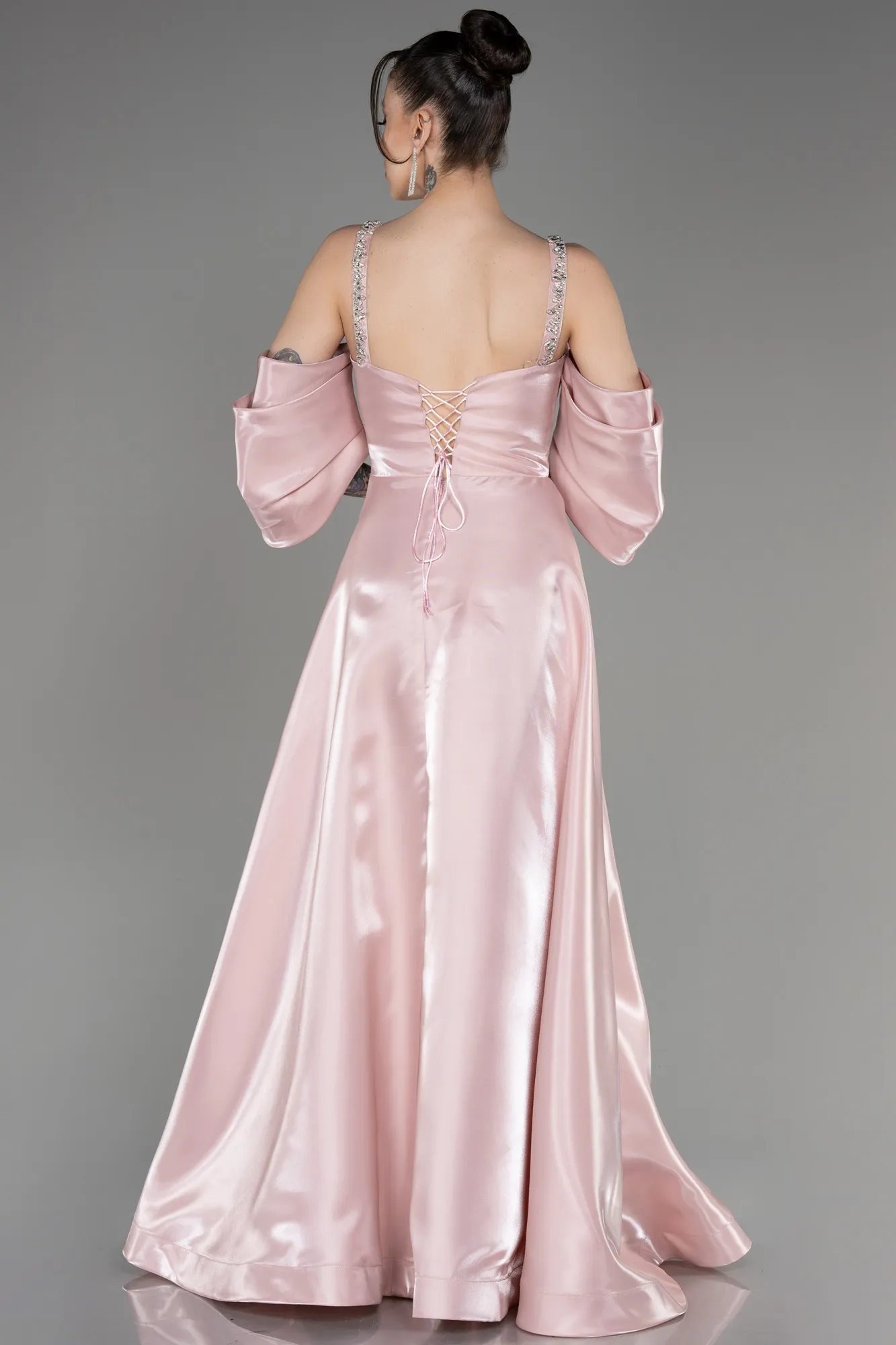 Powder Color-Long Evening Prom Dress ABU3826