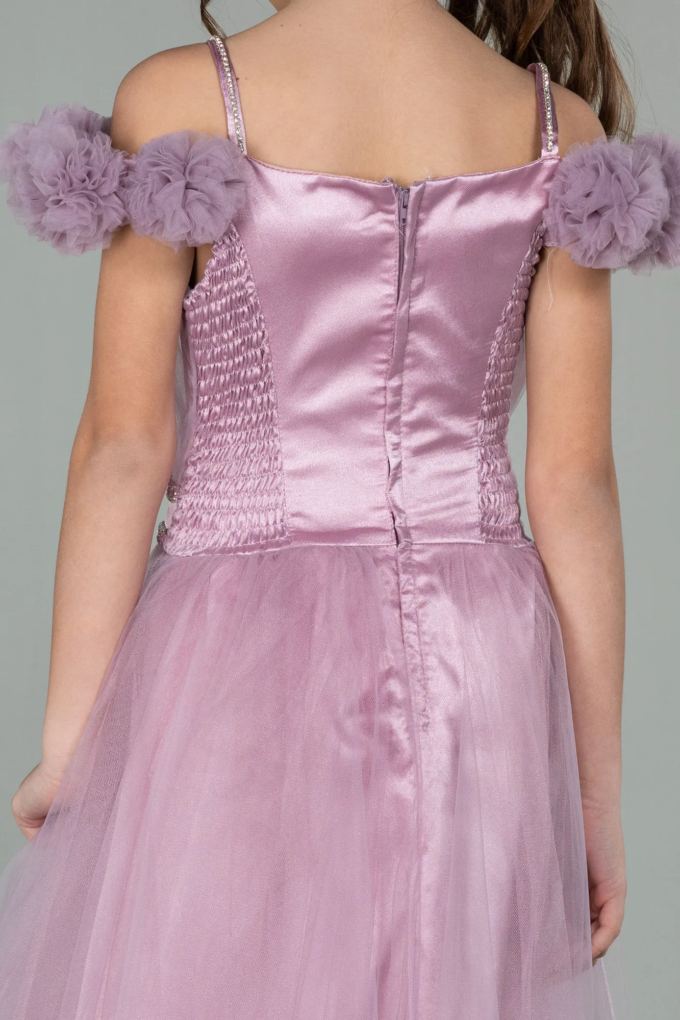 Powder Color-Long Girl Dress ABU2450