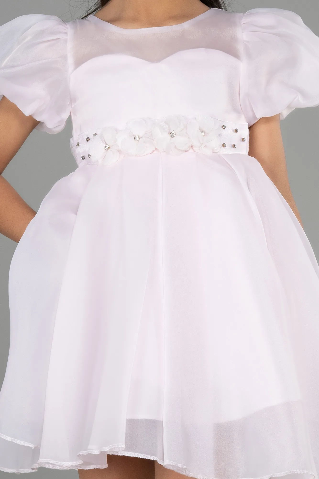Powder Color-Long Girl Dress ABU3791