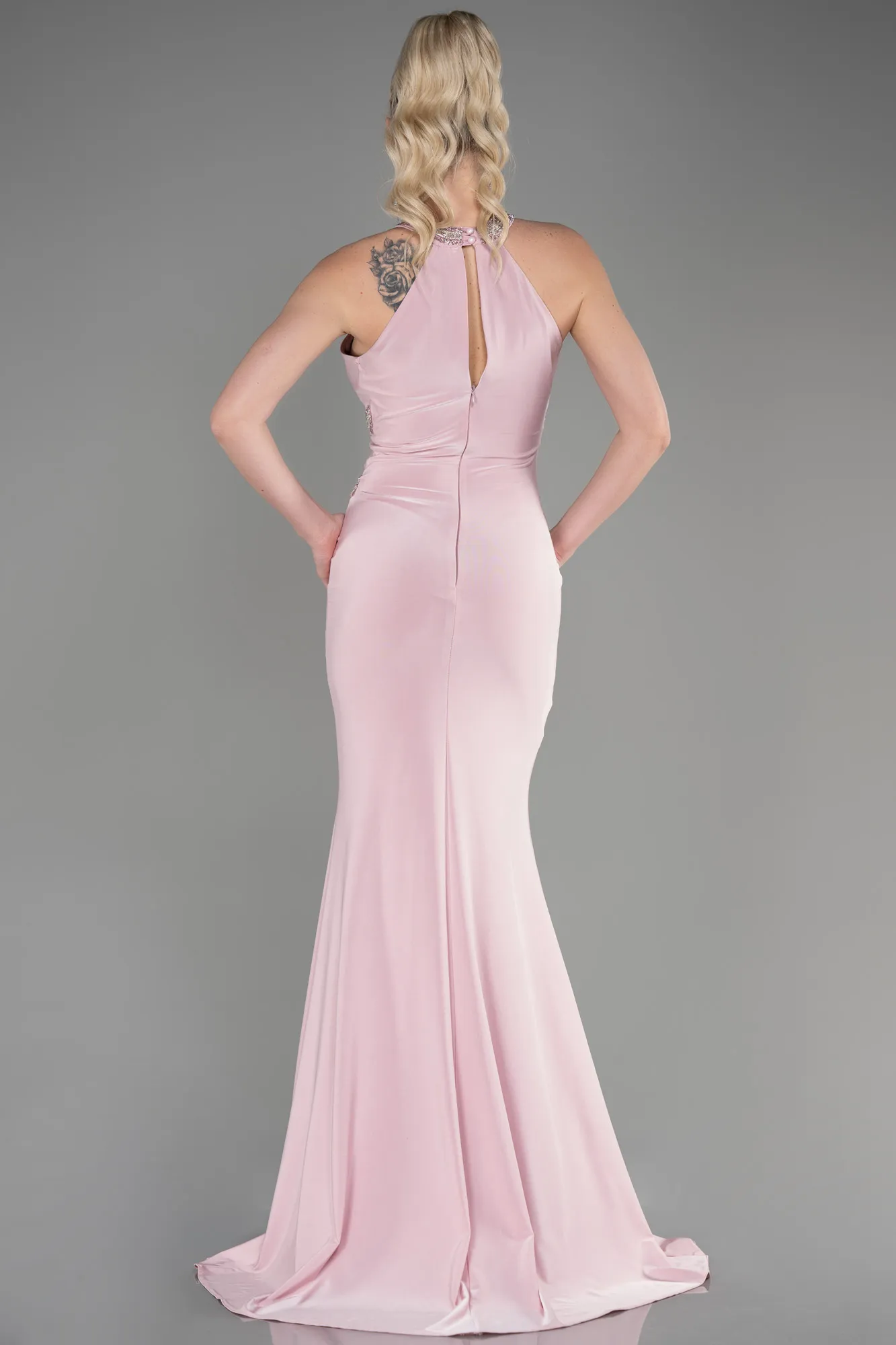 Powder Color-Long Mermaid Prom Dress ABU2940