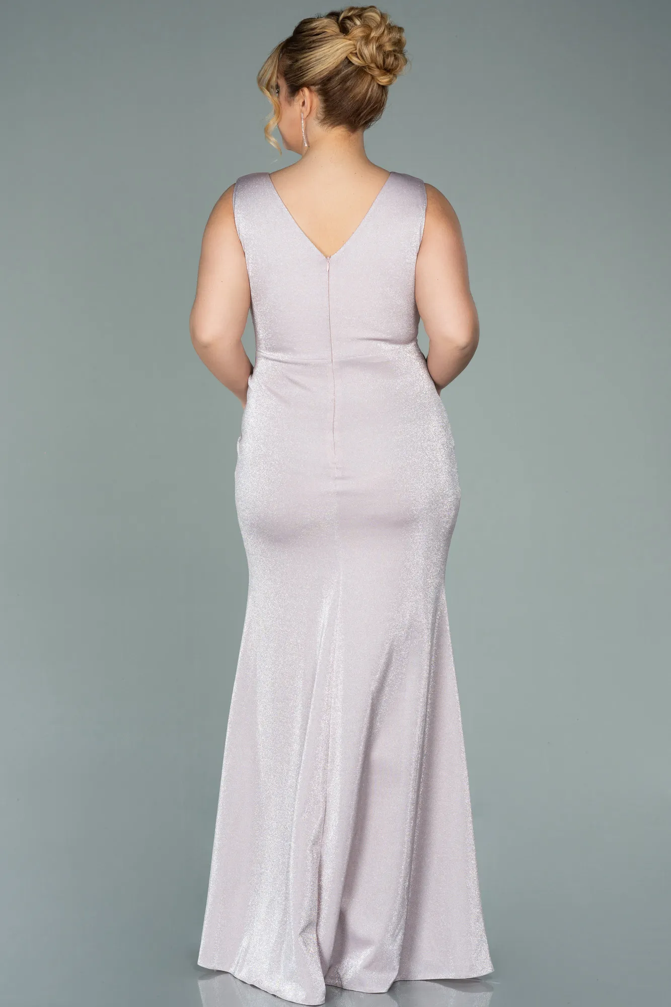 Powder Color-Long Oversized Evening Dress ABU1985